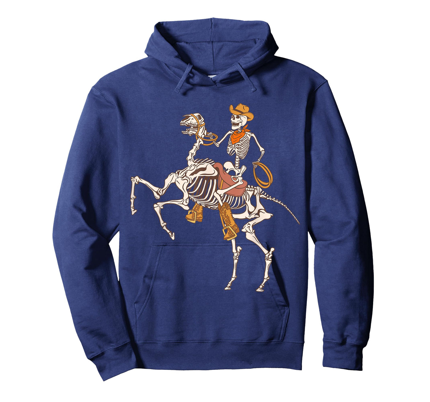 Cowboy Skeleton Riding Horse Funny Halloween Cowgirl Cowboy T-Shirt
