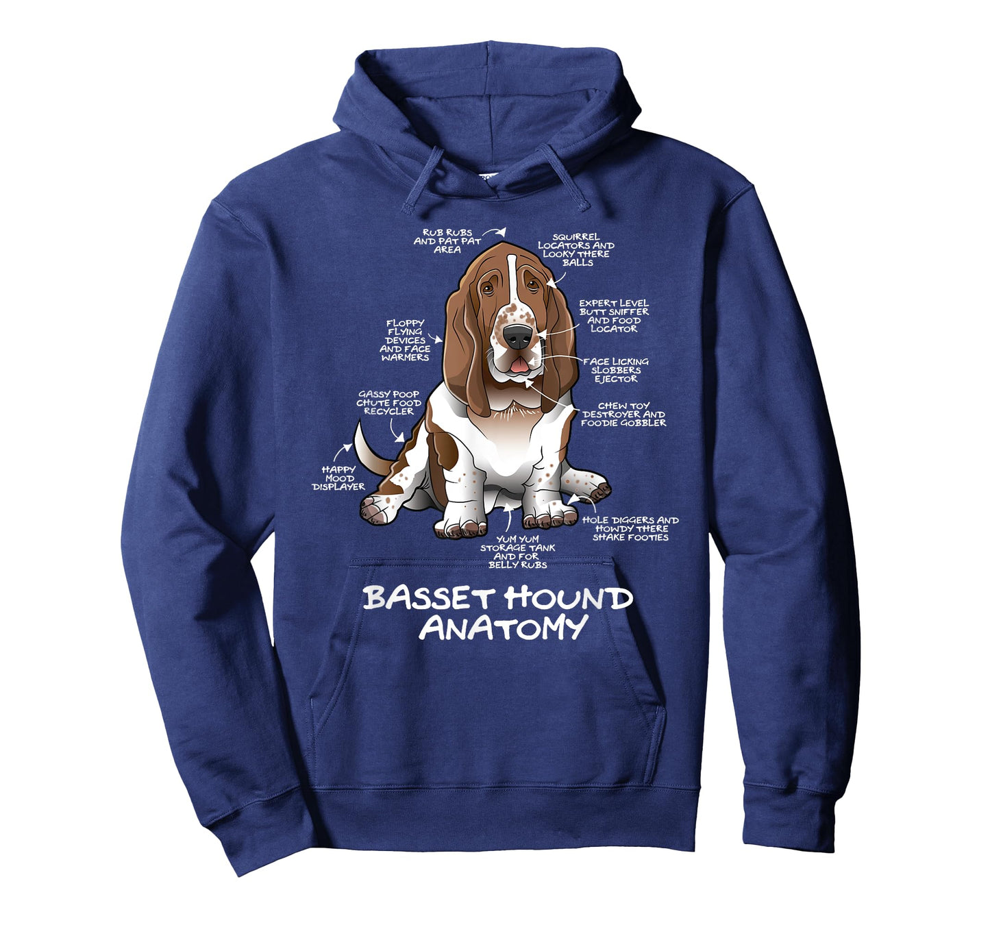 Funny Cute Basset Hound Anatomy Dog Biology T-Shirt for Men Women