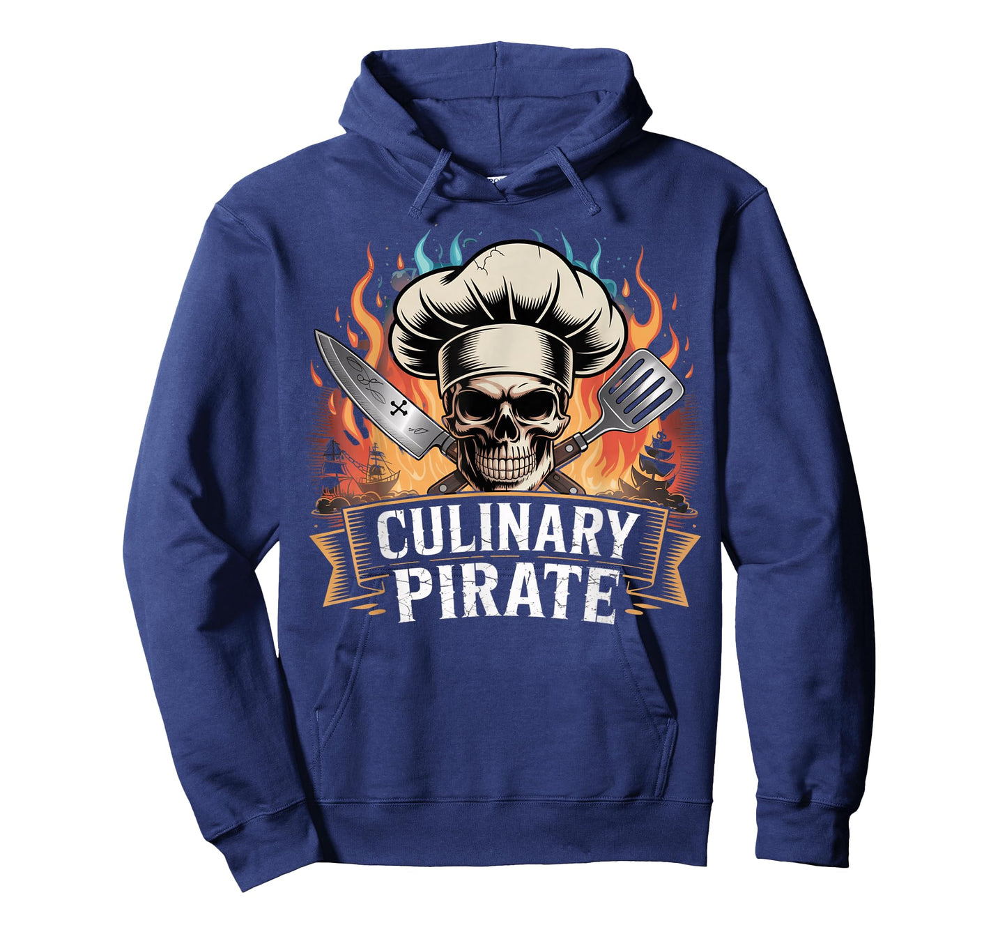 Halloween Culinary Pirate Chef Hat Knife Spatula Skull Cooks T-Shirt