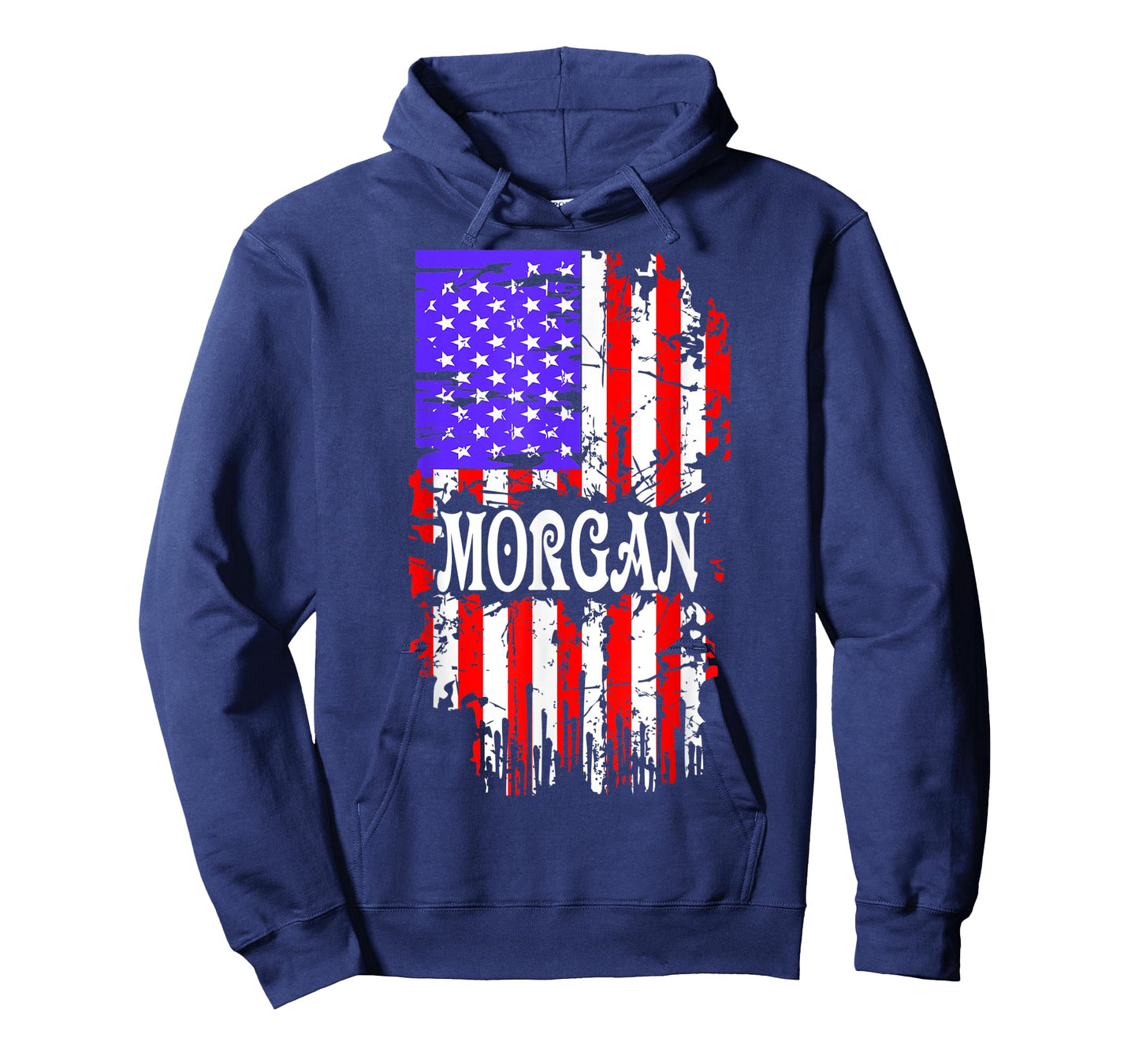 Morgan USA Flag Last Name Surname Proud Gift Tshirt
