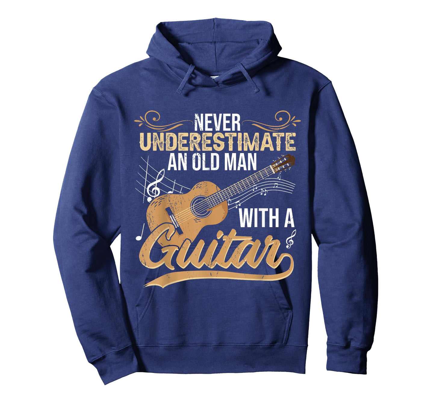 Never Underestimate An Old Man With A Guitar T-Shirt
