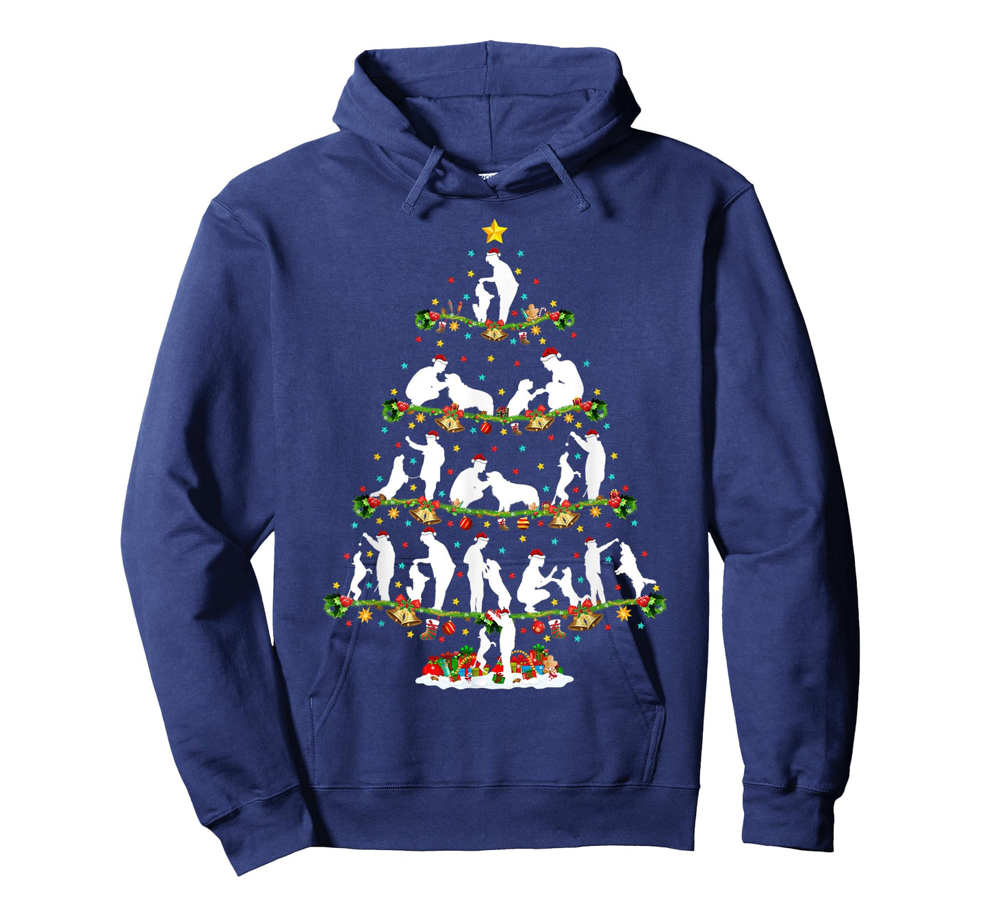Dog Training Xmas Lighting Santa Dog Training Christmas Tree T-Shirt