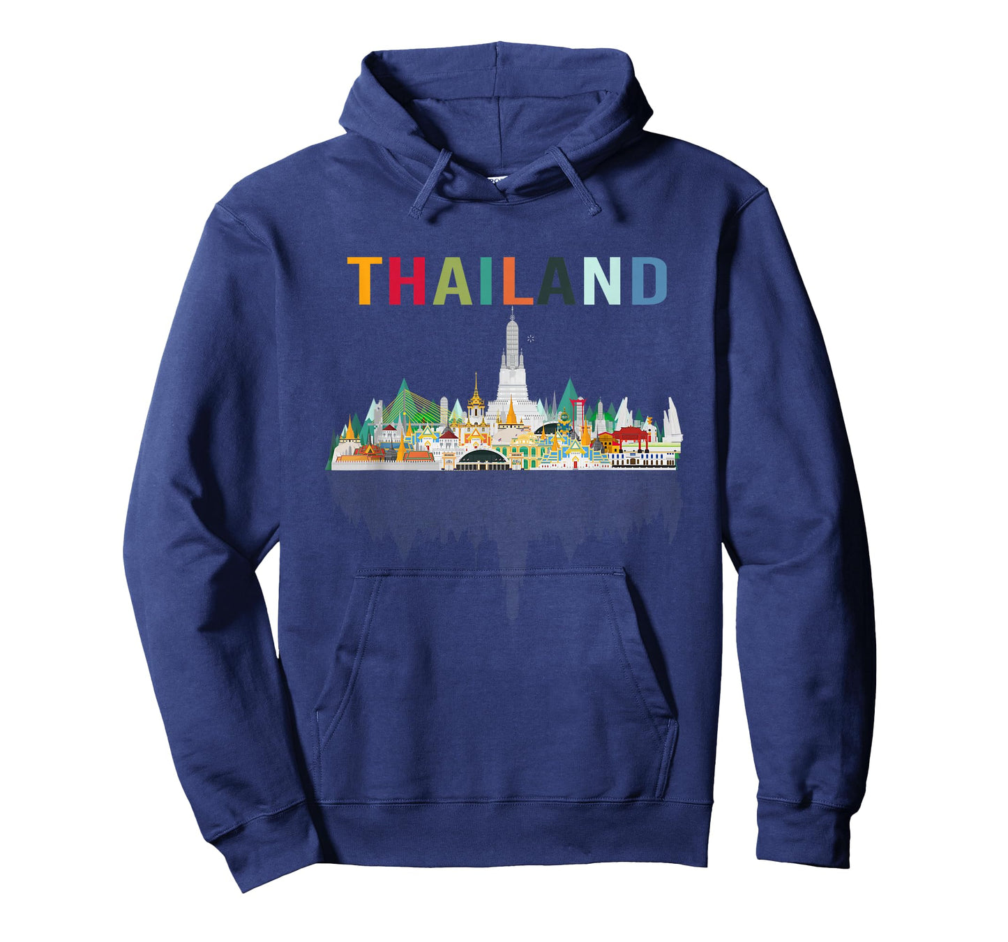 Bangkok Travel Thailand Gift Idea Unisex-Adults Black Thai Flag T-Shirt Small