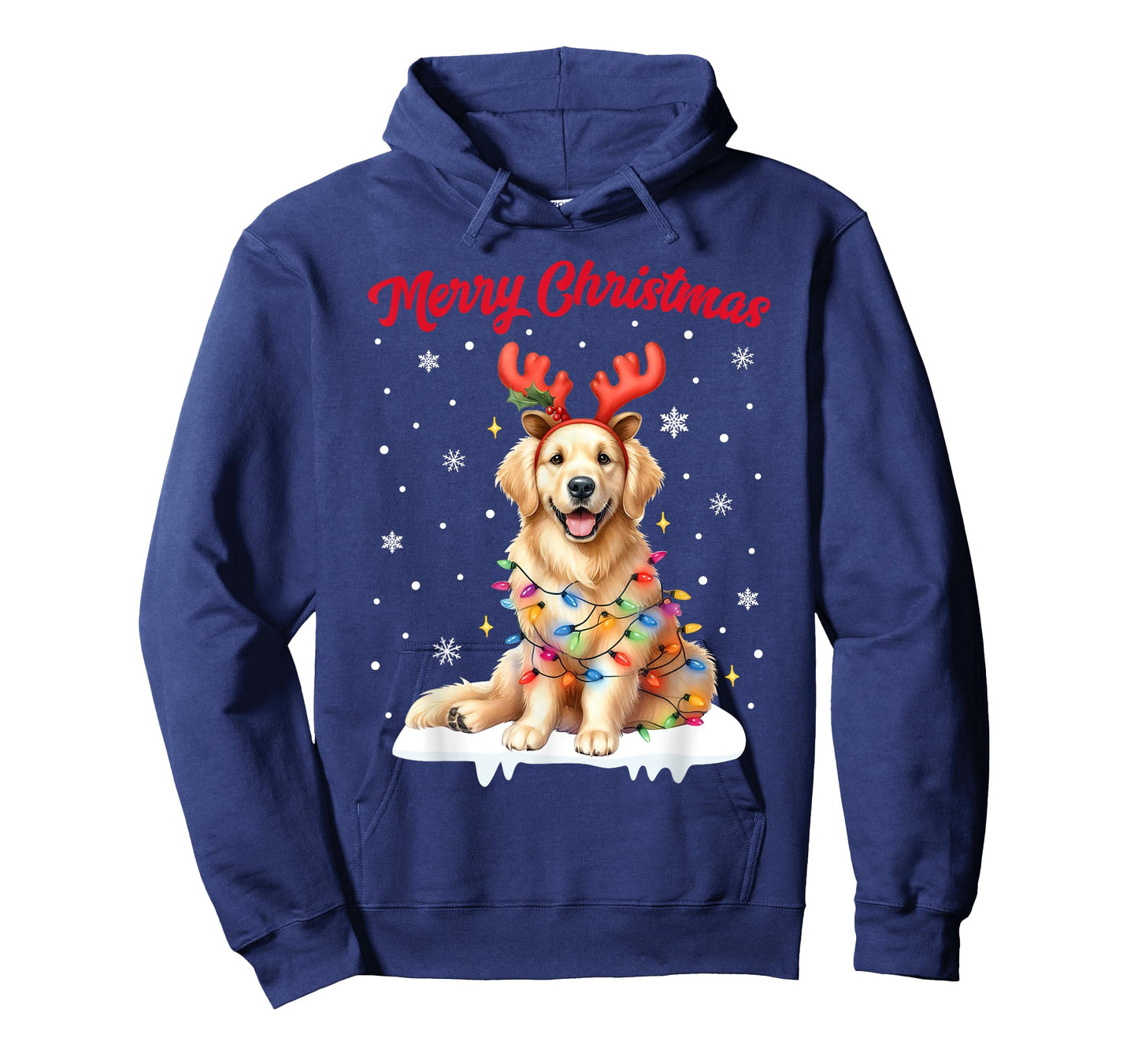 Christmas Pajamas Men Women Kids Golden Retriever Dog T-Shirt