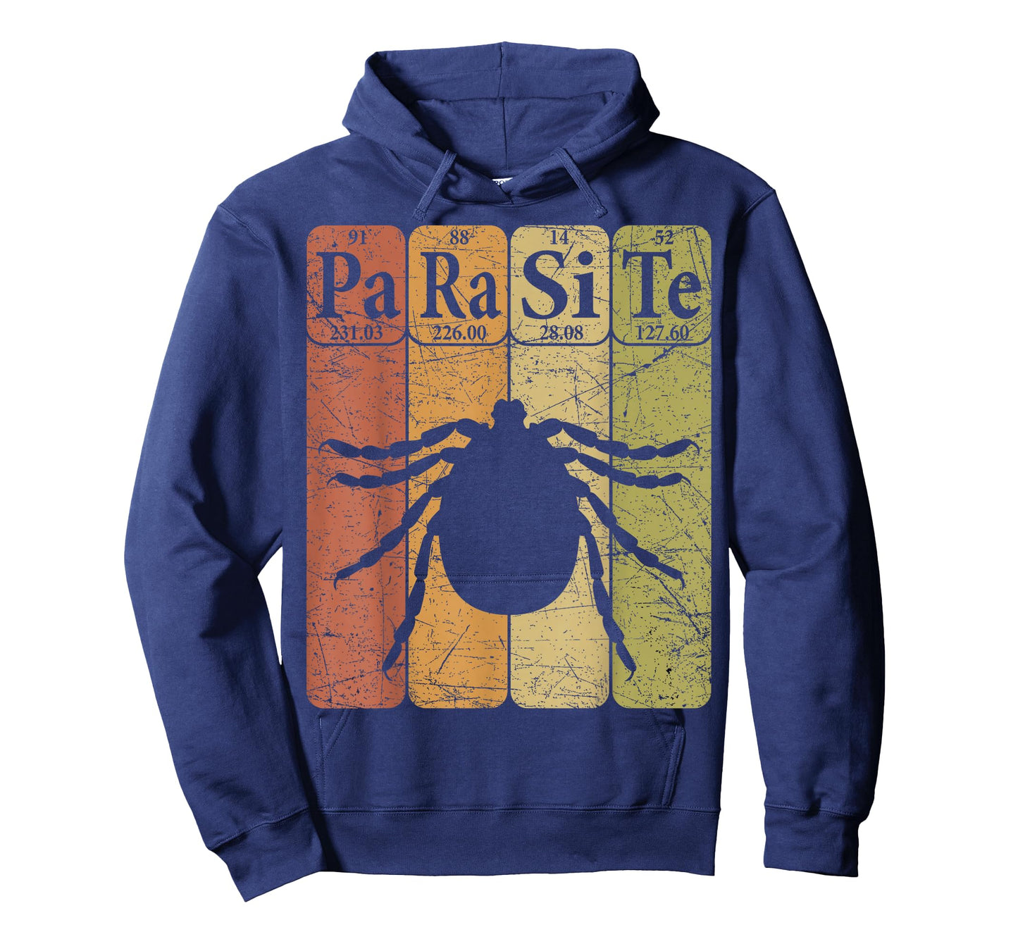 Tick Parasite Periodic Table Elements Arachnid Tick Retro T-Shirt