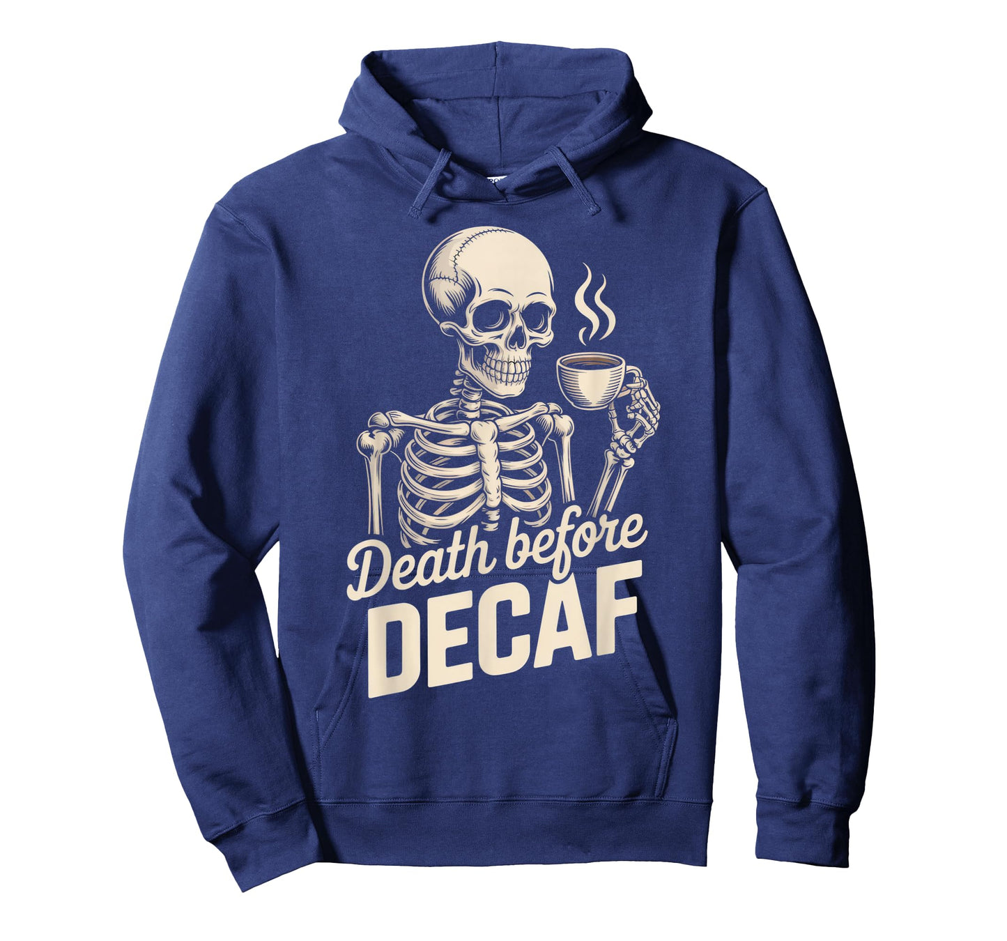Death Before Decaf Coffee Lovers Fun Skeleton Halloween T-Shirt