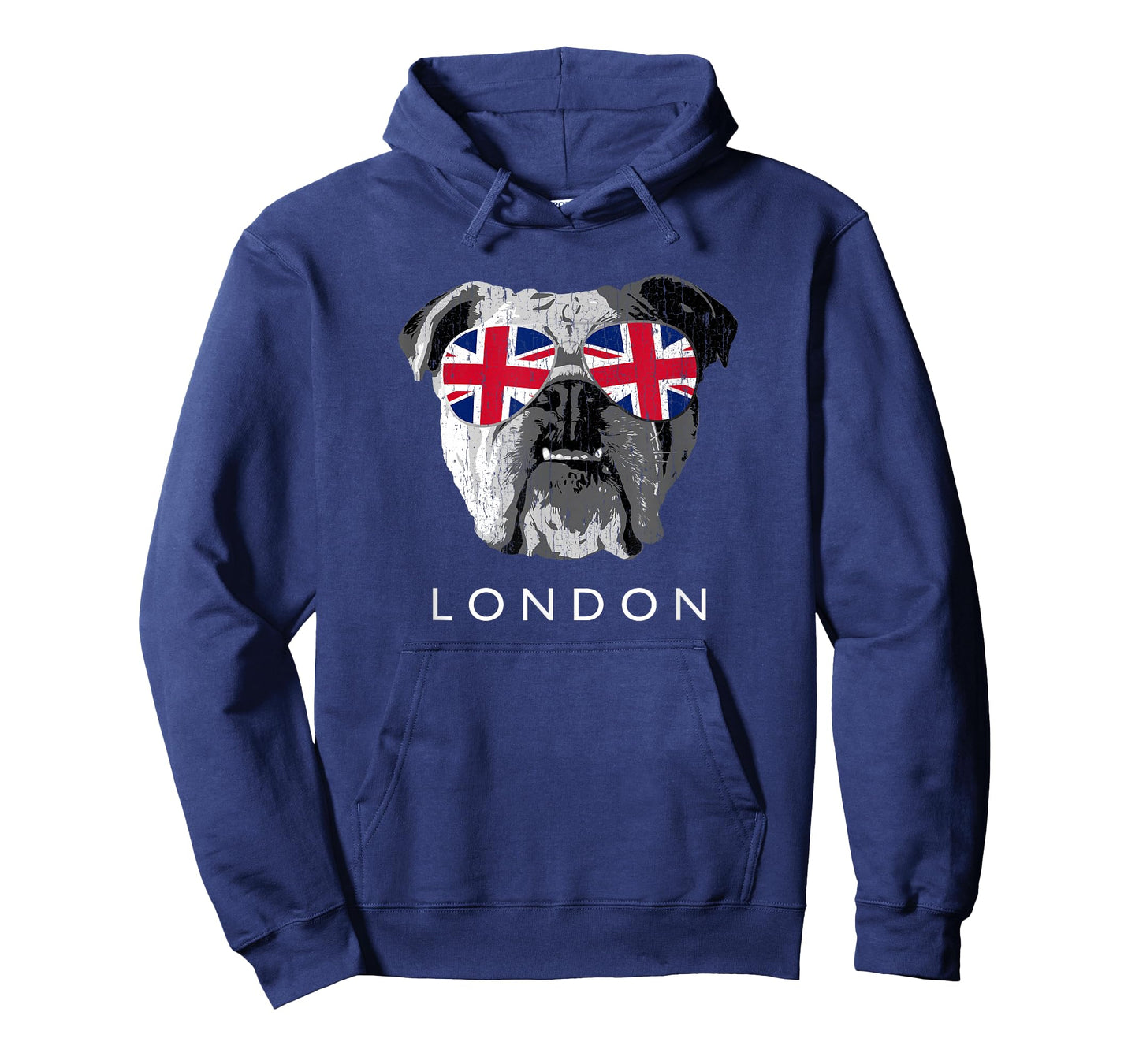 London UK English Bulldog Sunglasses Flag Souvenir T-Shirt