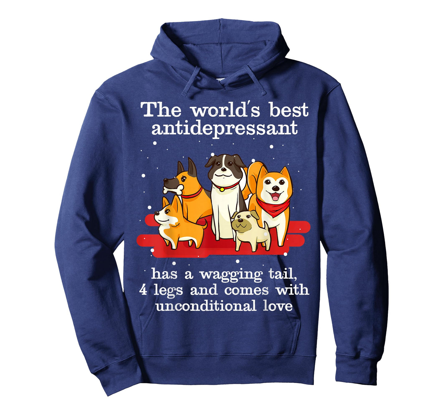 Cute World's Best Antidepressant Dog Lovers Christmas Gift Men Women T-Shirt