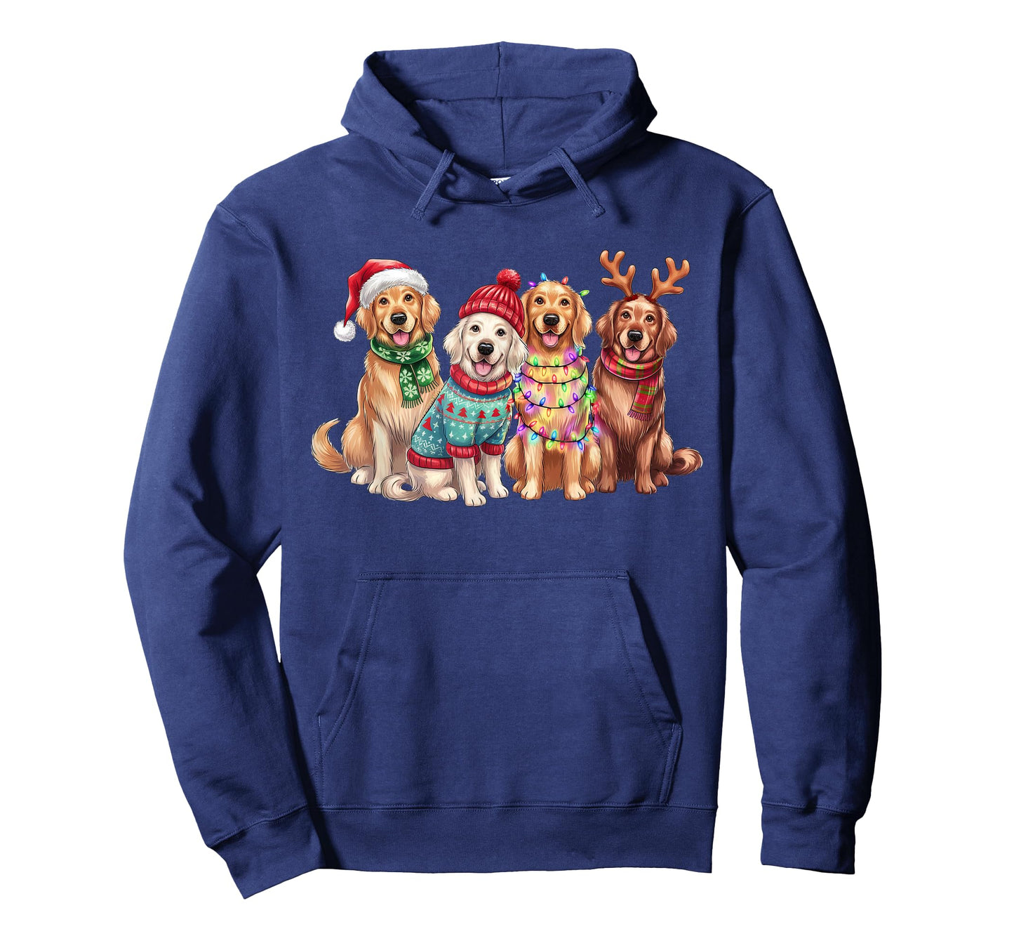 Golden Retriever Reindeer Christmas Lights Dog Lover Xmas T-Shirt