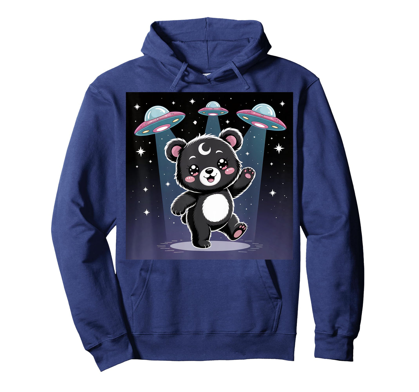 Bear Alien UFOs Aesthetic Kawaii Goth Girl Clothes Pink Goth T-Shirt