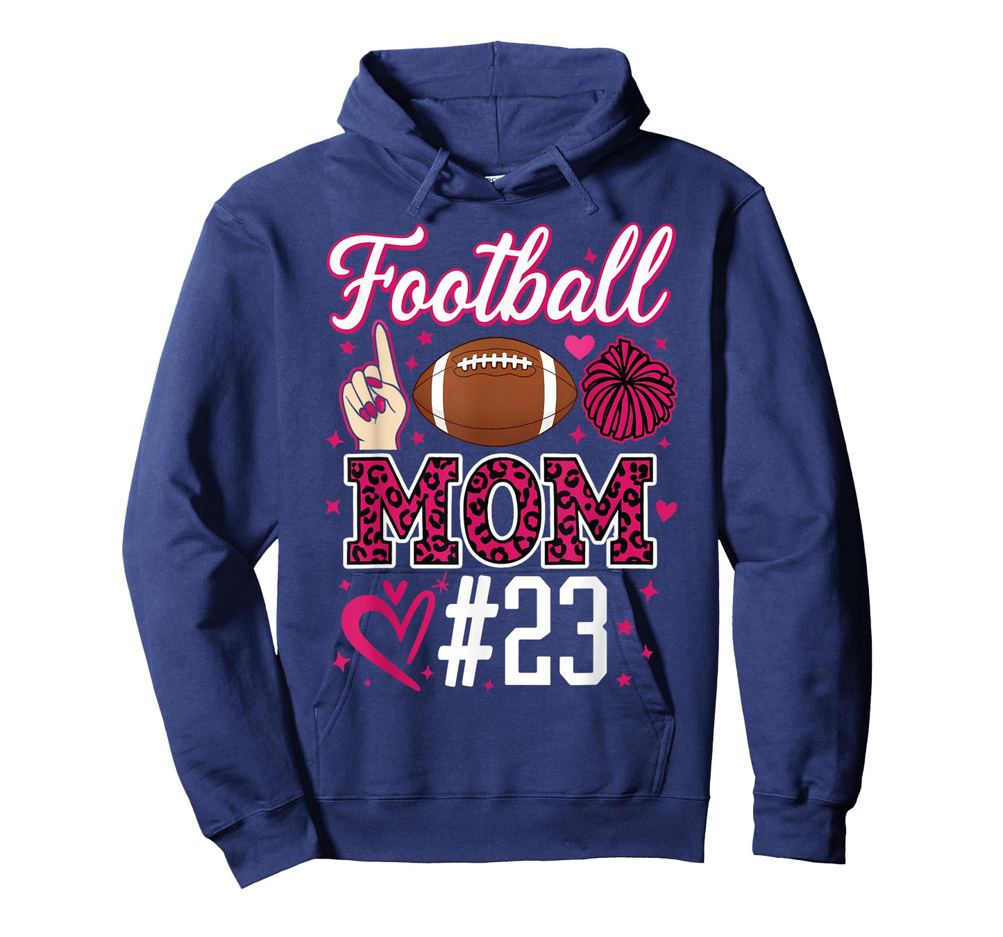 Football Mom #23 Funny Mother Woman Supporter Girl Son Fan T-Shirt