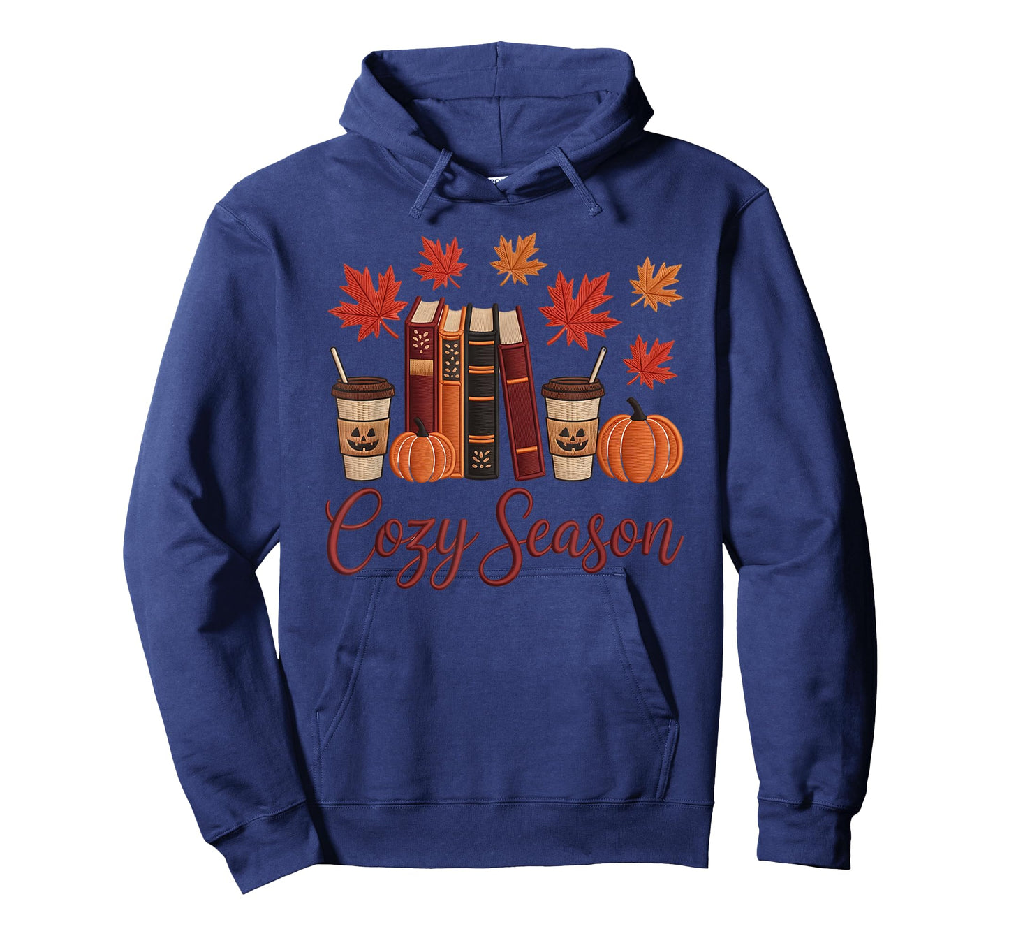 Cozy Season Autumn Leaves Books Pumpkins Fall Halloween T-Shirt
