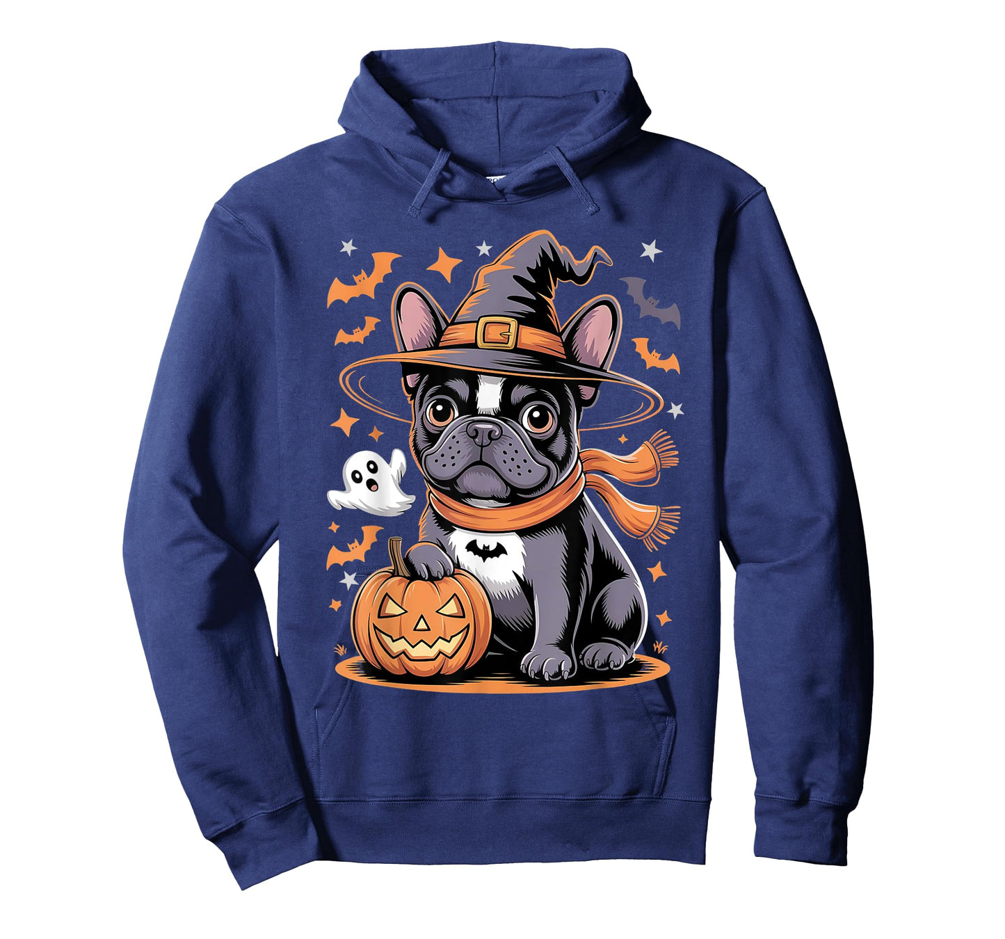French Bulldog Halloween Funny Pumpking Dog Witch Hat Spooky T-Shirt