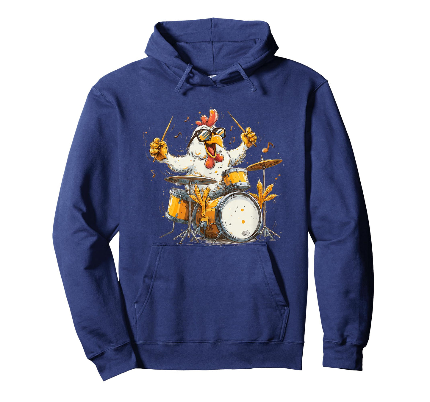 Nice Cartoon Chicken for Music and Drums Lovers T-Shirt
