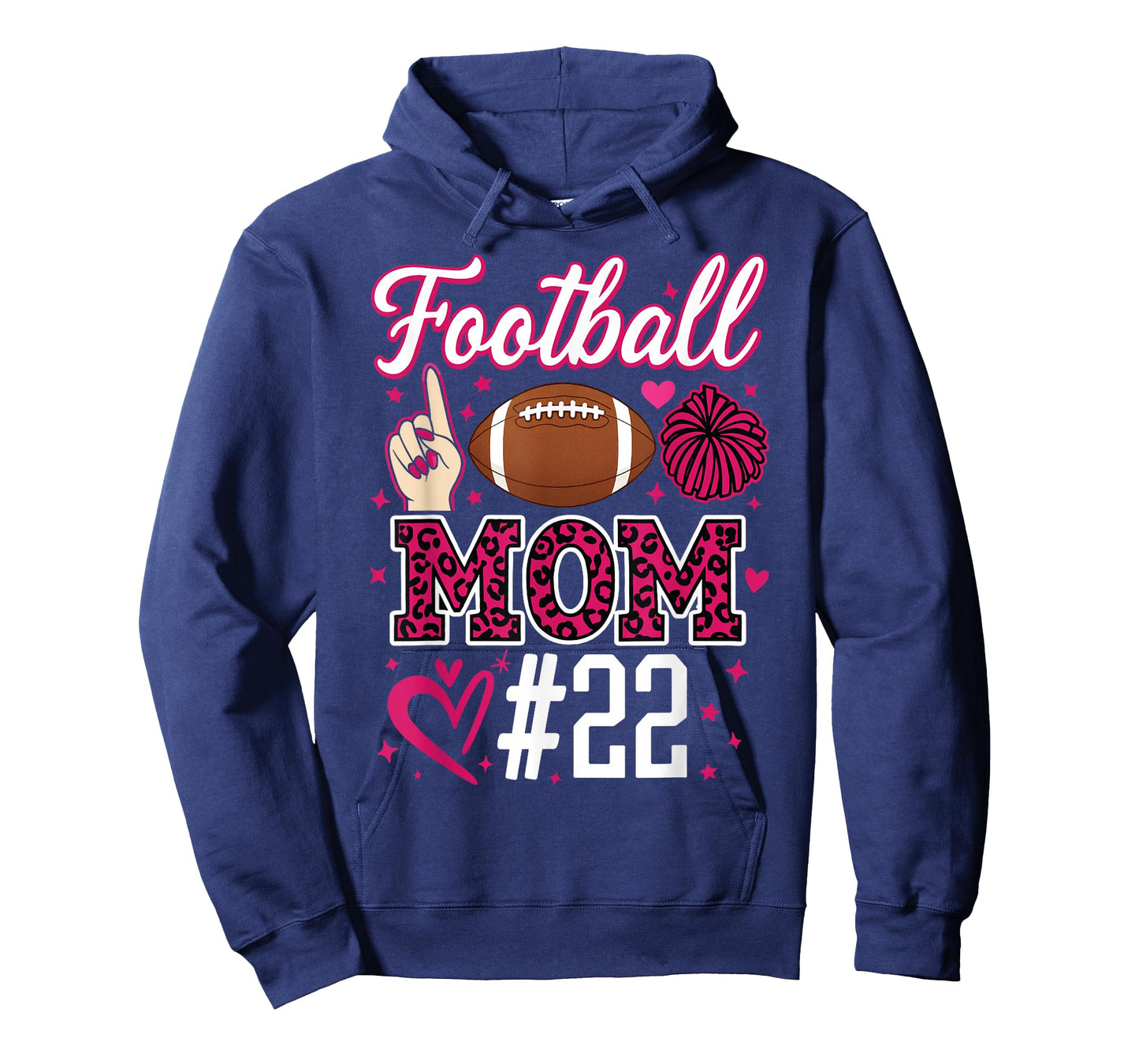Football Mom #22 Funny Mother Woman Supporter Girl Son Fan T-Shirt