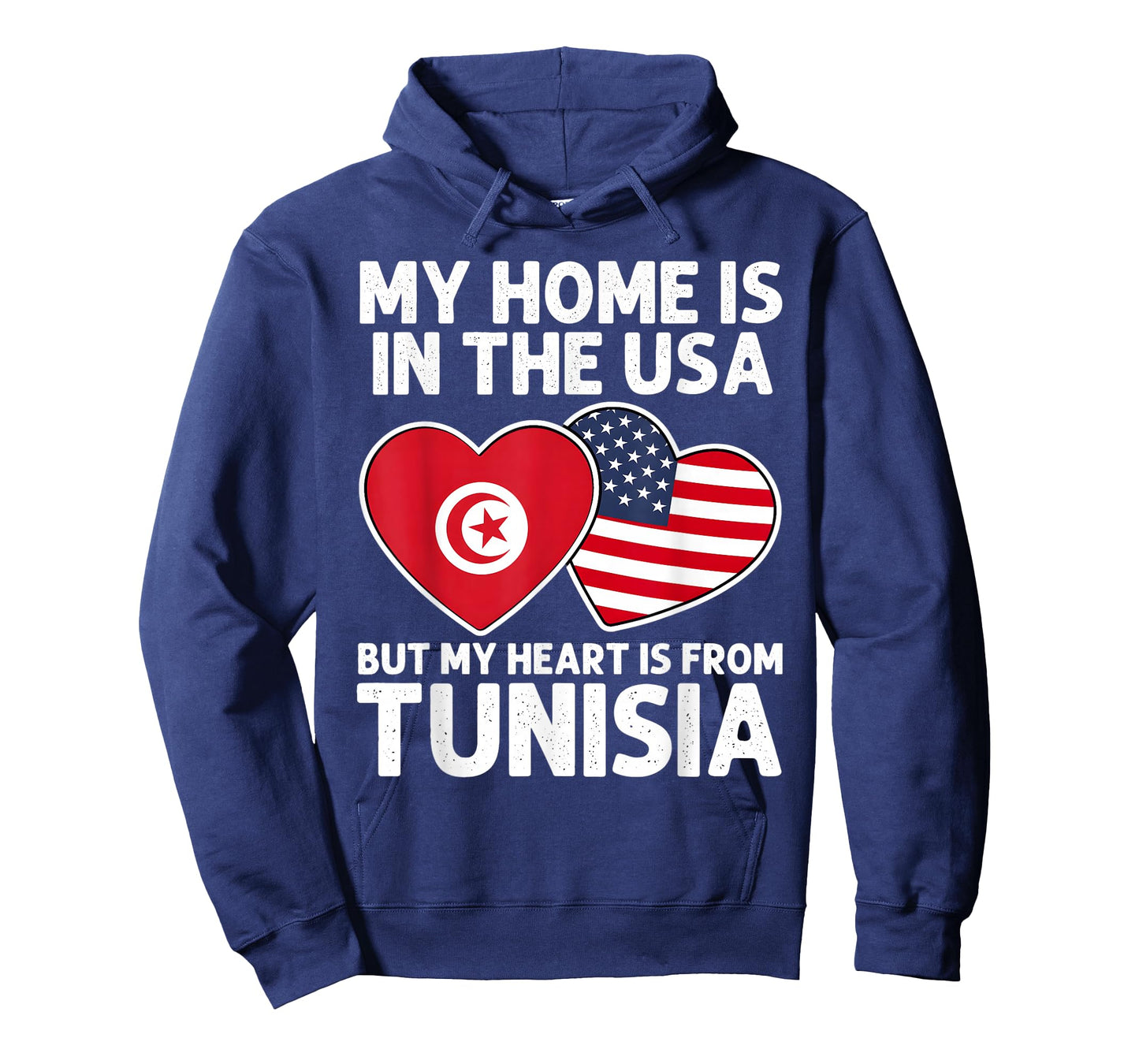 My Home USA My Heart Tunisia Tunisian American Pride Flag T-Shirt
