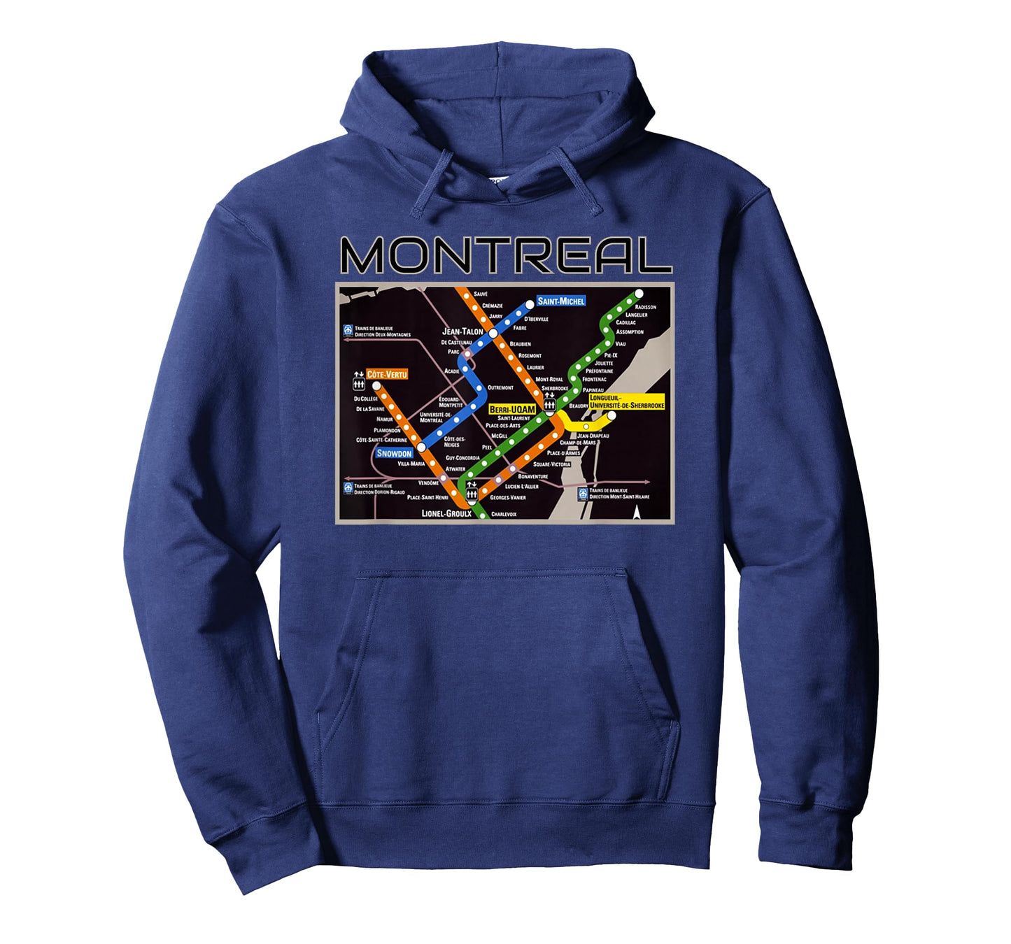 Montreal Transit Metro Art Canadian Heritage Love Canada Map T-Shirt