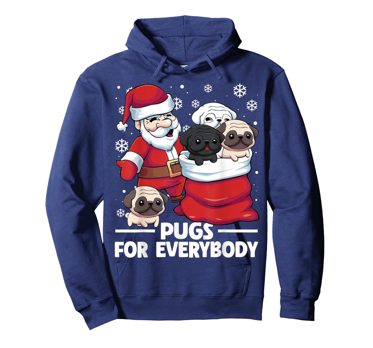 Pugs For Everybody Santa Christmas Pug Dogs T-Shirt