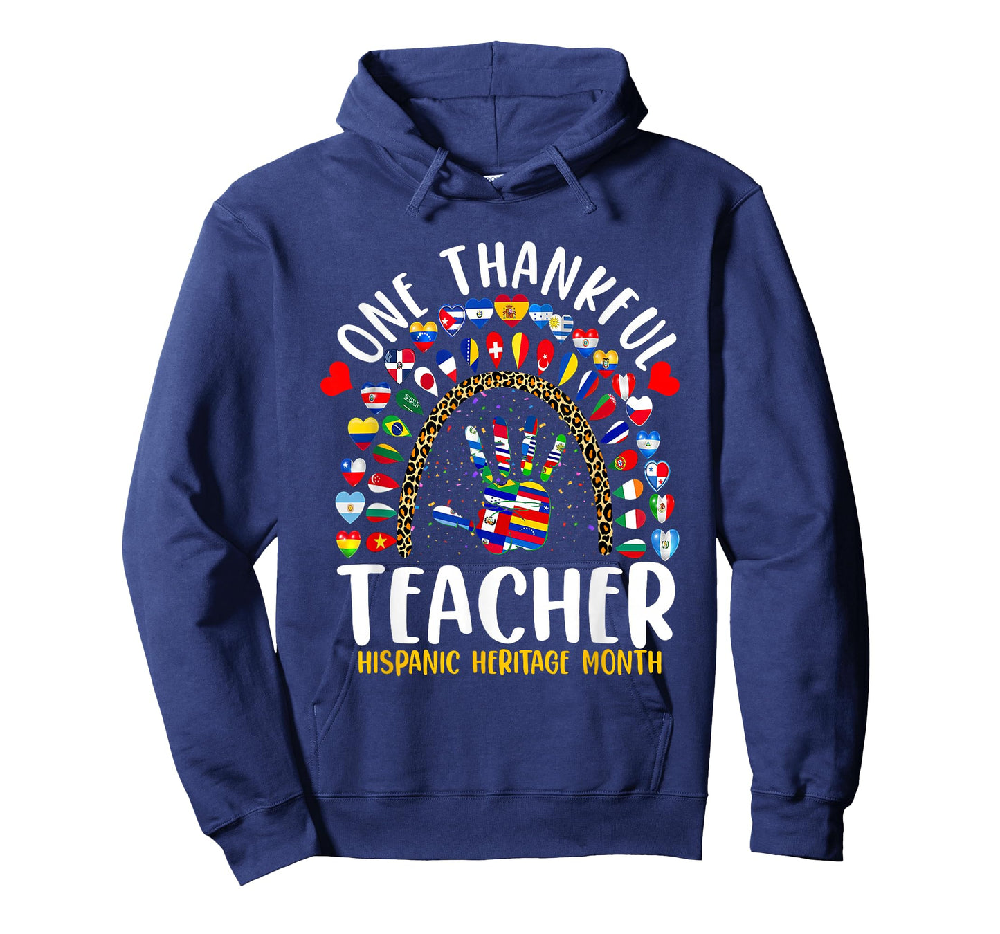 Hispanic Heritage Month One Thankful Teacher Rainbow T-Shirt