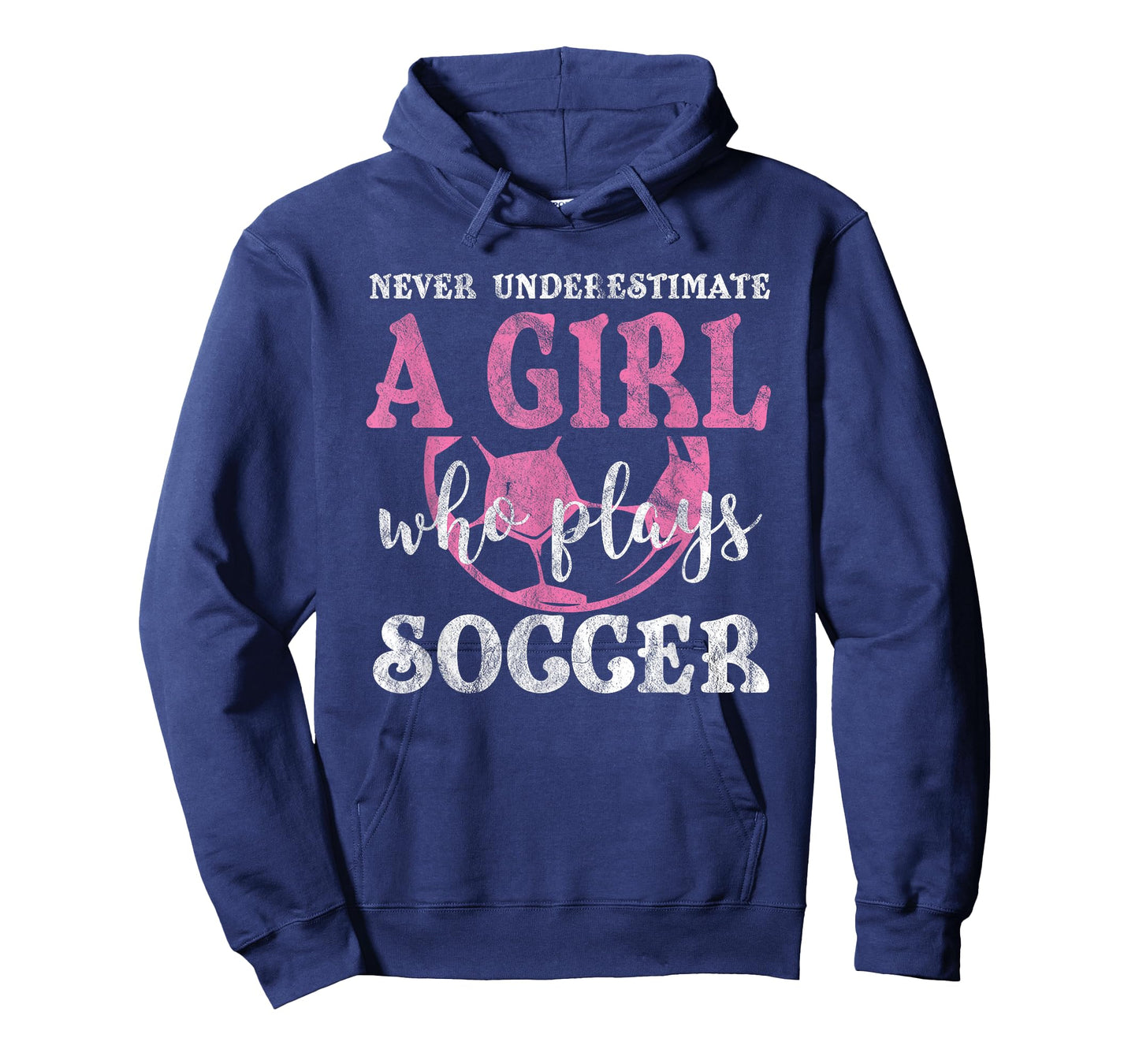 Never Underestimate A Girl Who Plays Soccer Grunge Look T-Shirt
