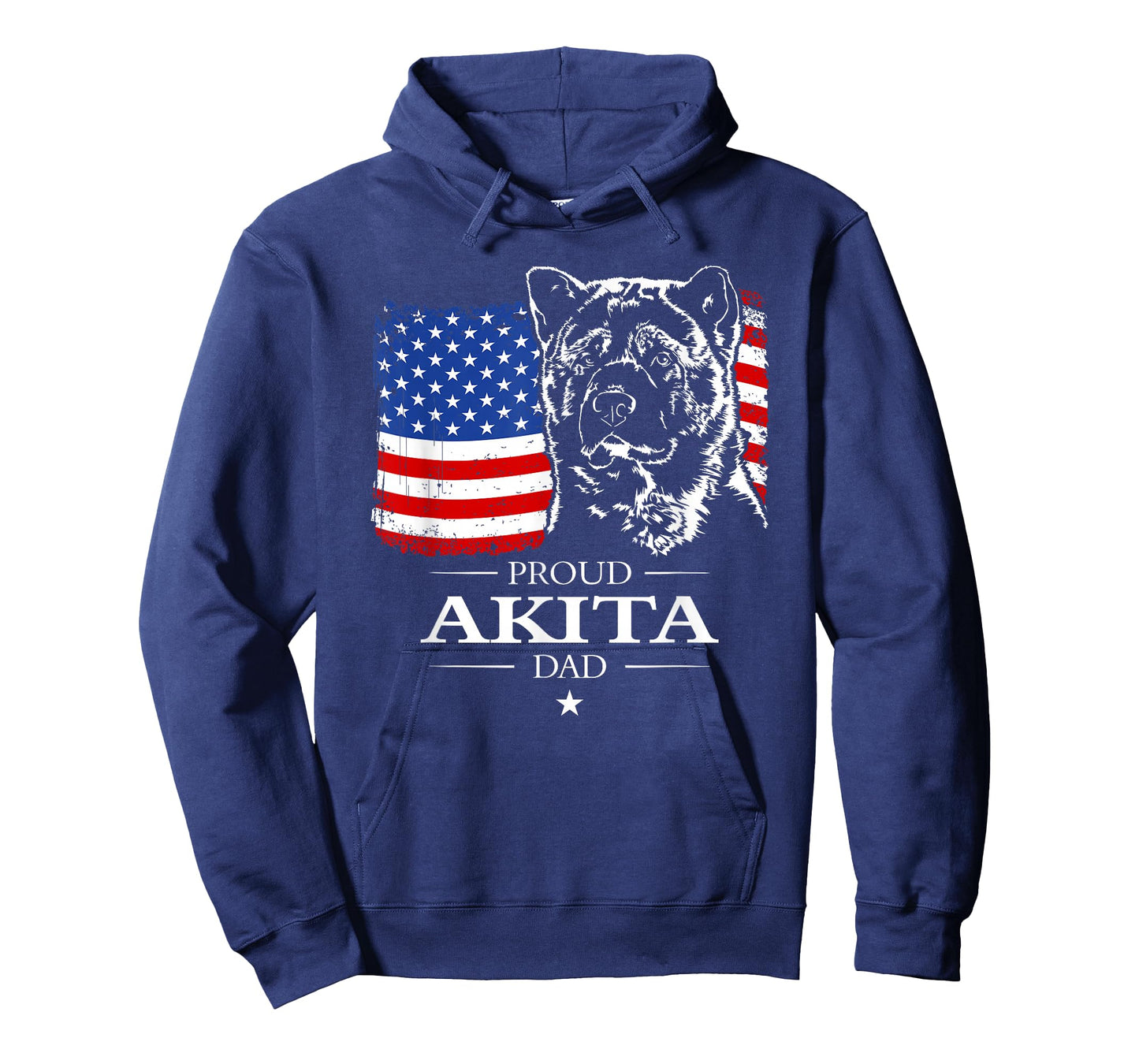 Funny Proud Akita Dad American Flag patriotic dog gift T-Shirt