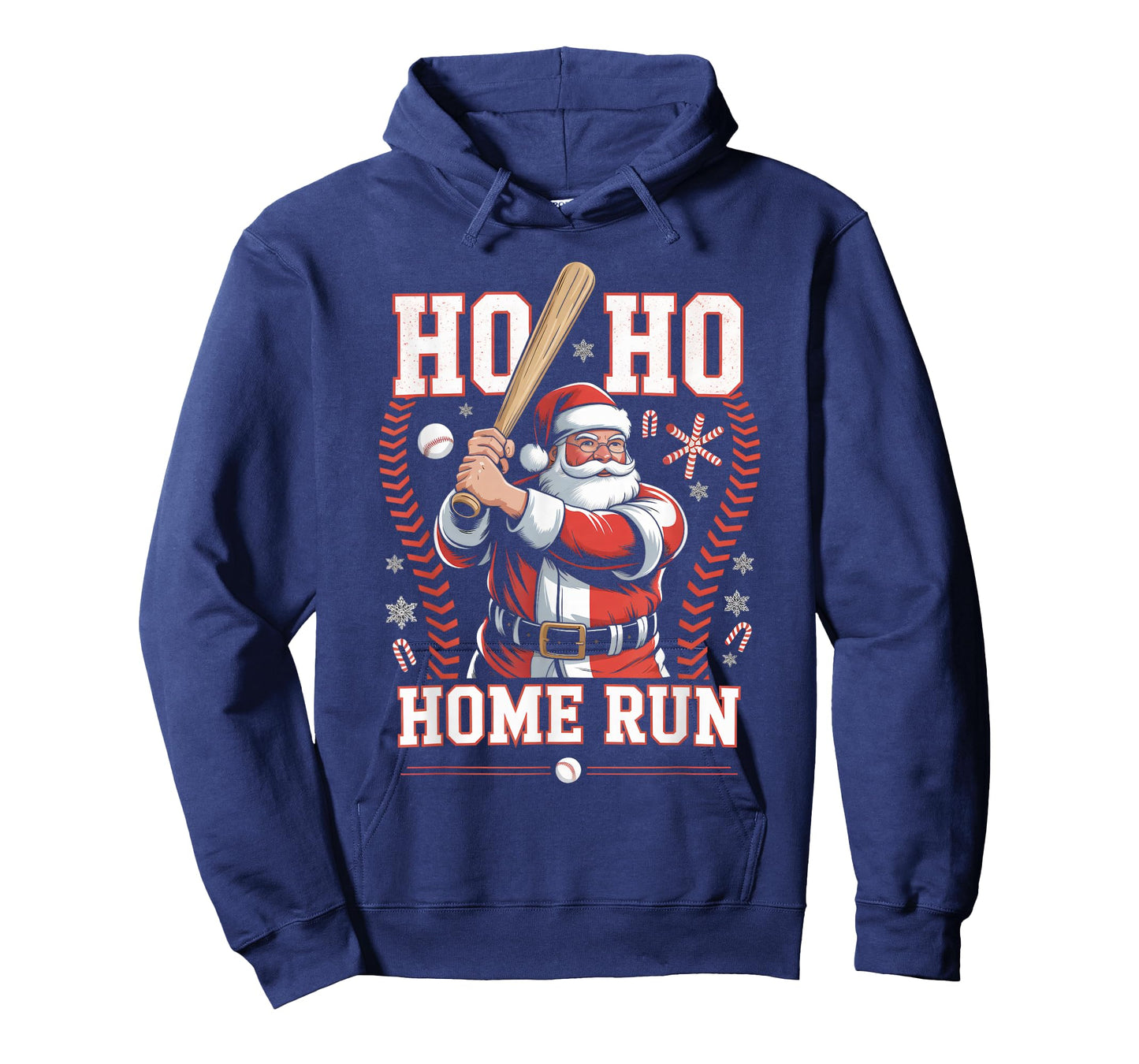 Ho Ho Home Run Baseball Christmas Funny Holiday Sports Santa T-Shirt