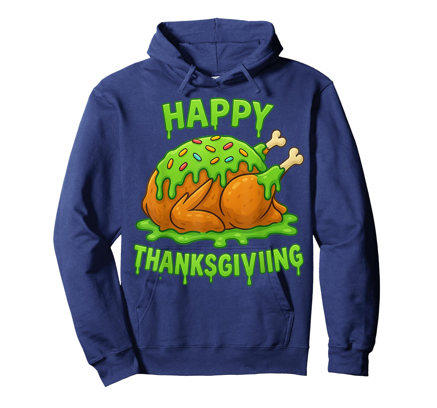 Happy Thanksgiving Drip Ice Cream Look Cool T-Shirt