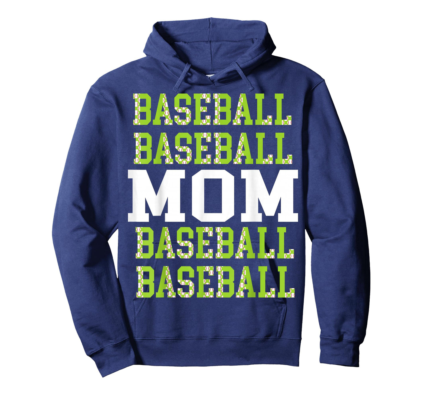 Baseball Mama Repeated Lime Green White Sport Mama T-Shirt