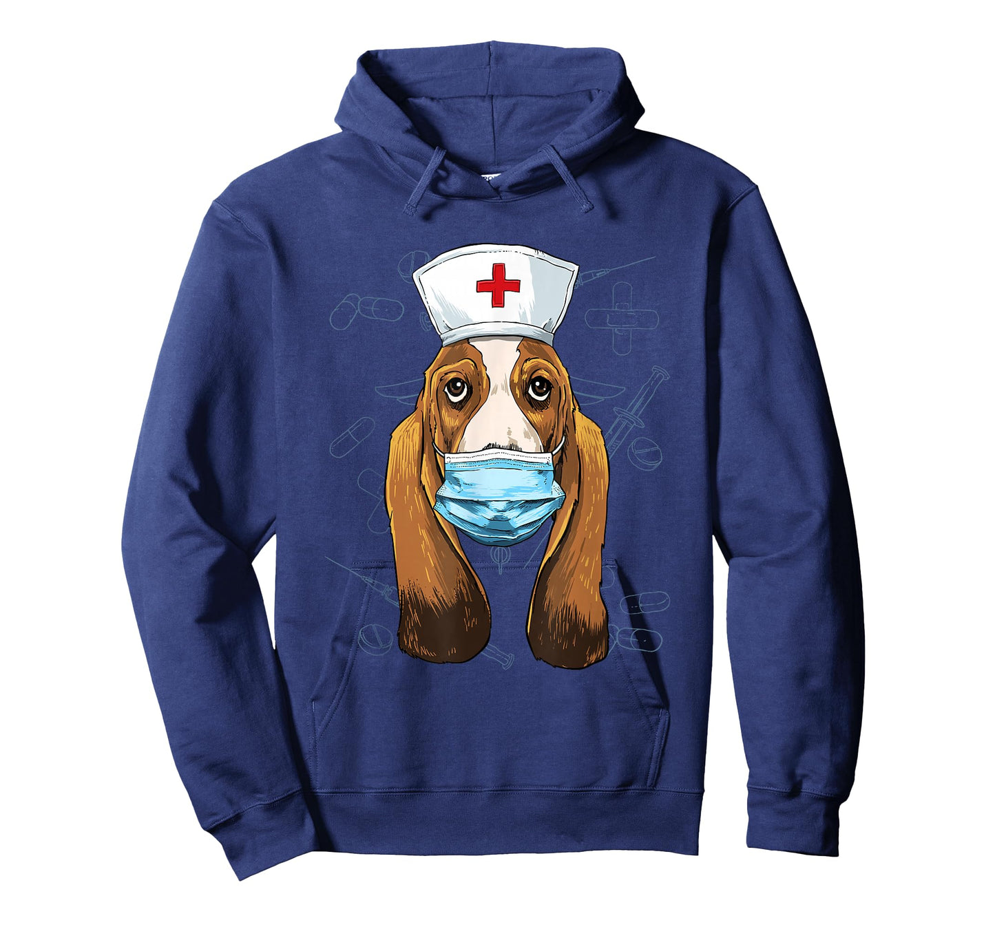 Hospital Basset Hound ER Nurse RN LPN Nurse Life Dog Lover T-Shirt