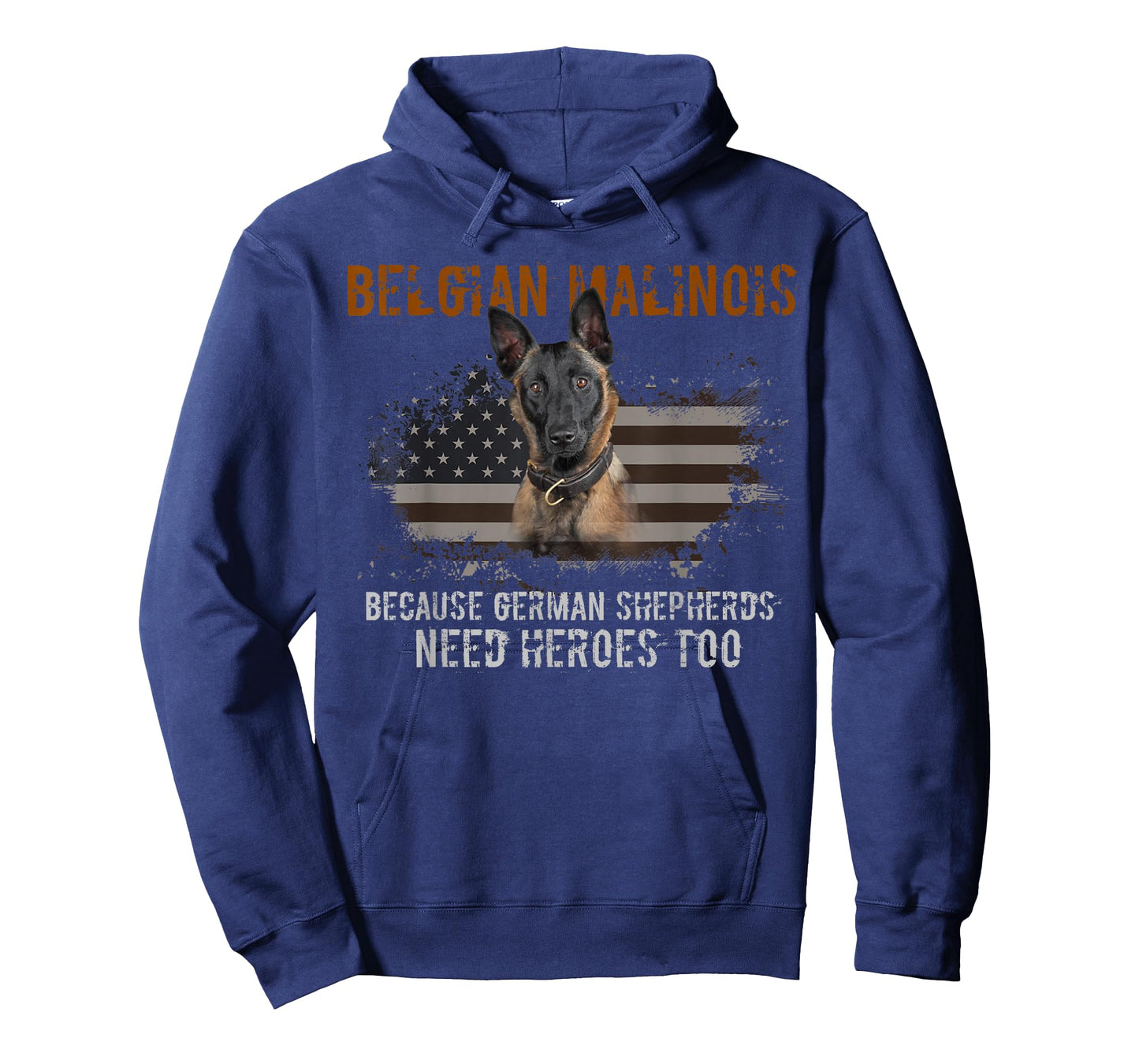 Belgian Malinois American Flag Funny T-Shirt Dog Gift T-Shirt