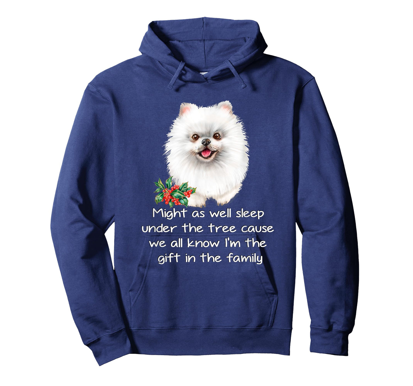 Favorite Family White Pomeranian Puppy Funny Christmas Humor T-Shirt