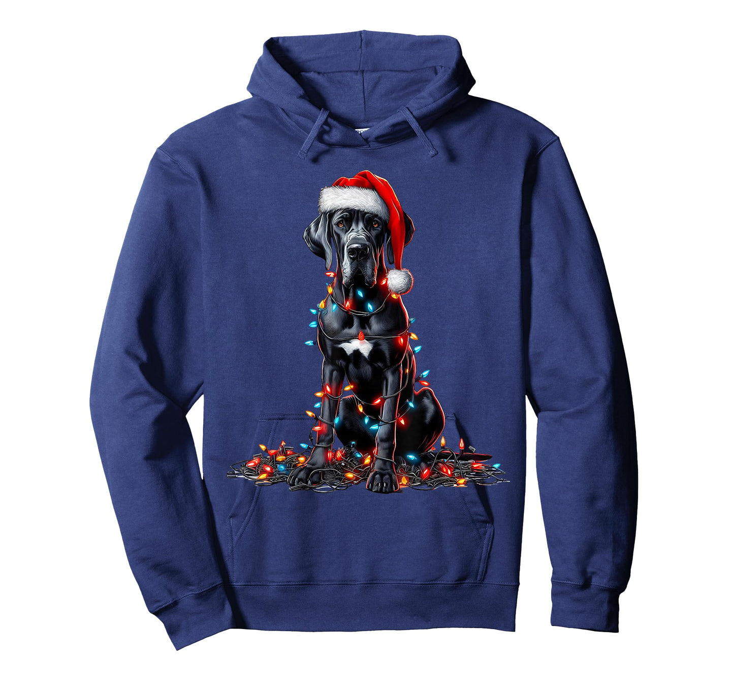 Great Dane Christmas Lights Dog Lover Xmas Pajama T-Shirt