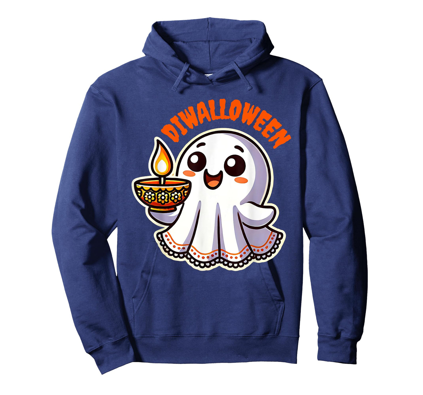 Fun Boo Ghost Lantern Diwali Deepavali Halloween Diwalloween T-Shirt