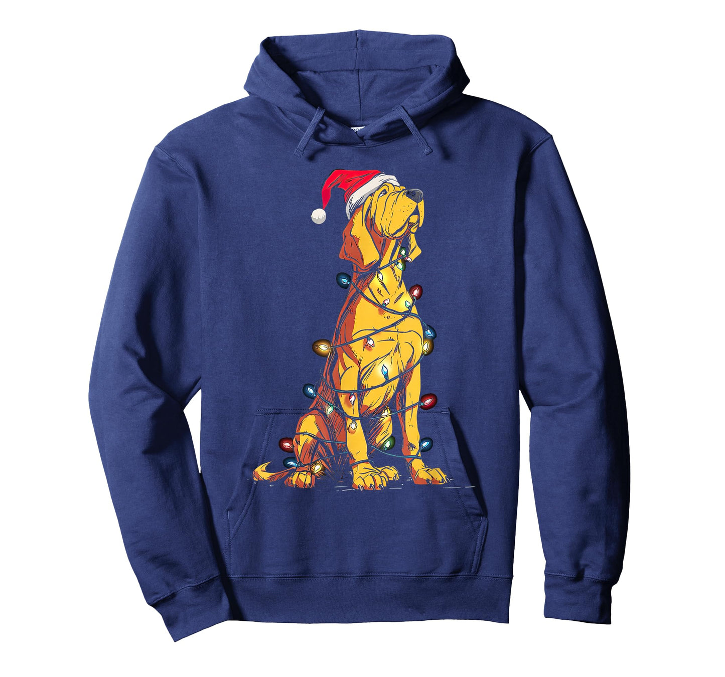 Funny Bloodhound Christmas Graphics Dog Lights Love Owner T-Shirt
