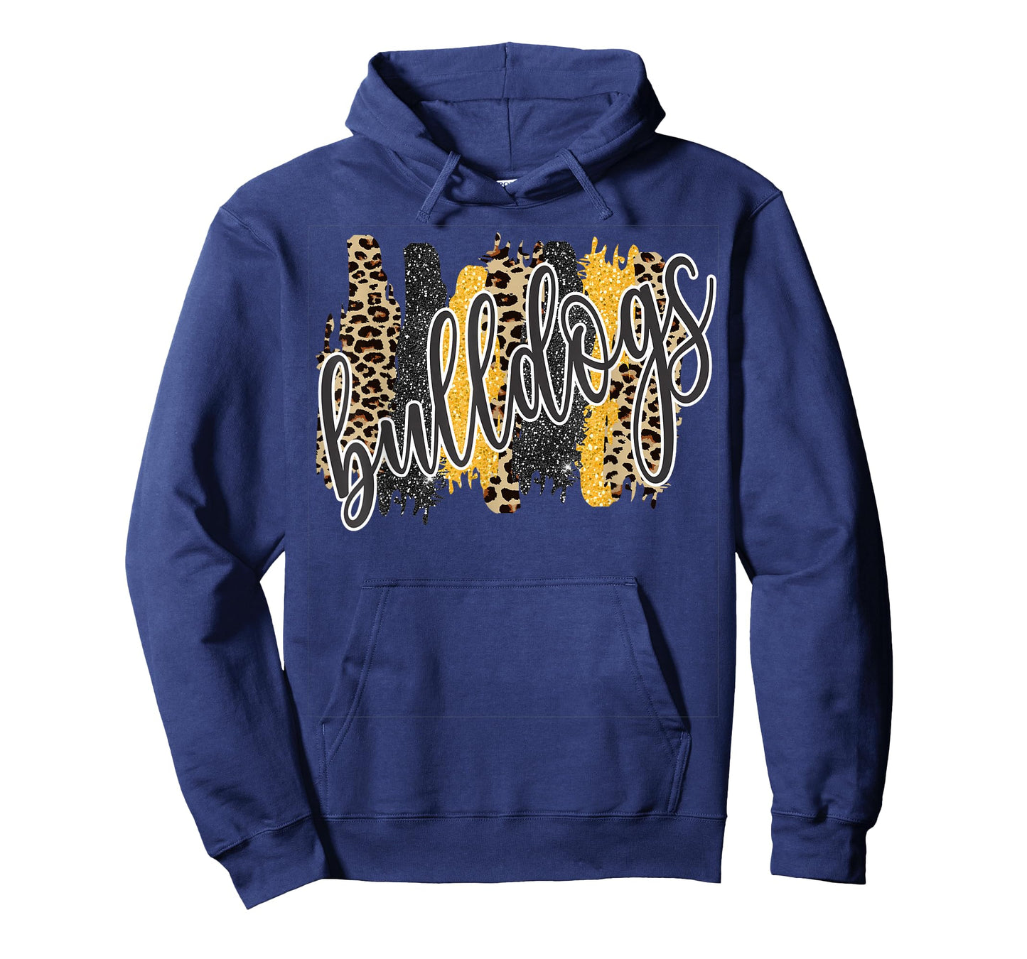 Bulldogs Swash School Spirit Yellow Black T-Shirt