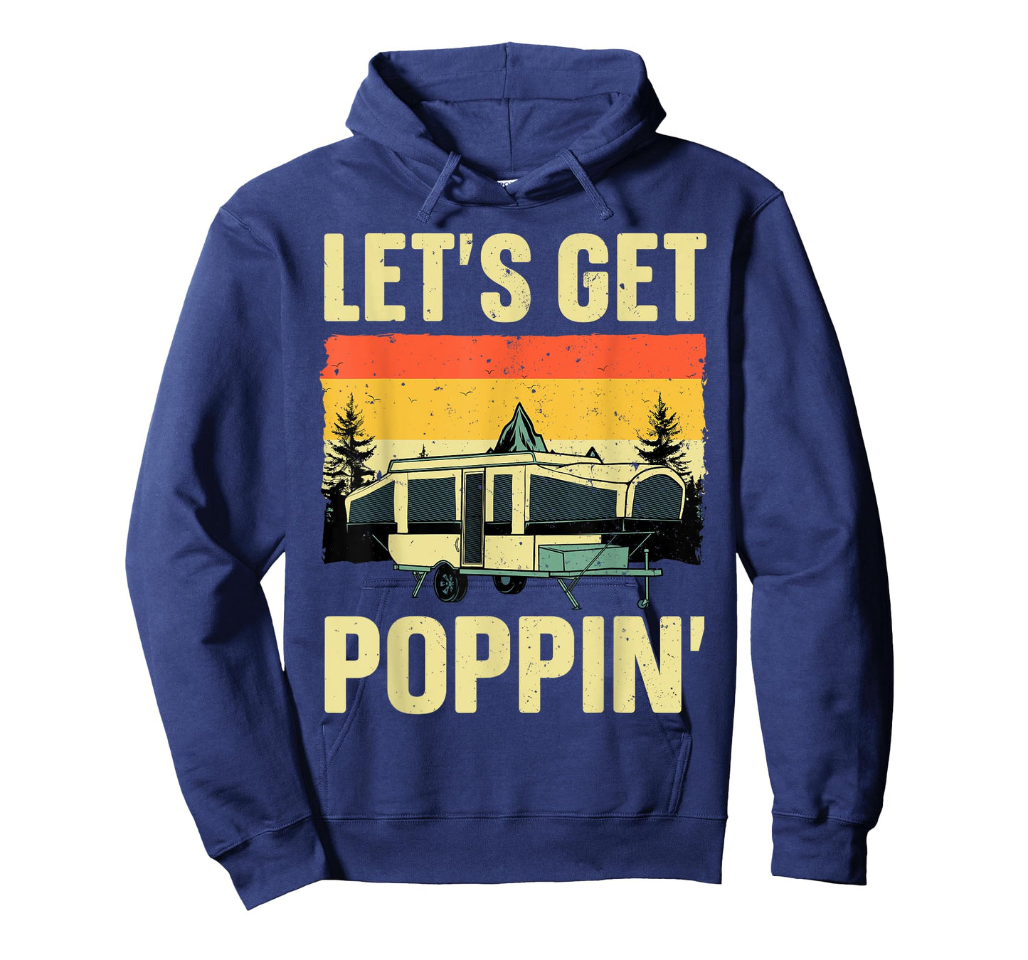 Funny Pop Up Camper Art For Men Women Pop Up Trailer Camping T-Shirt