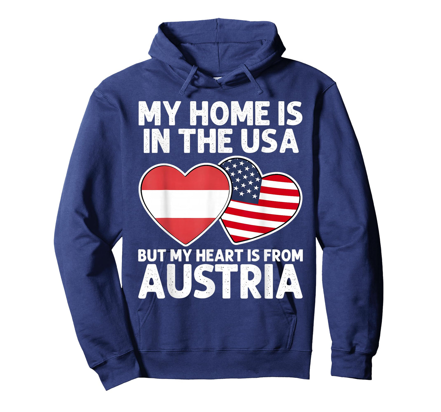 My Home USA My Heart Austria Austrian American Pride Flag T-Shirt