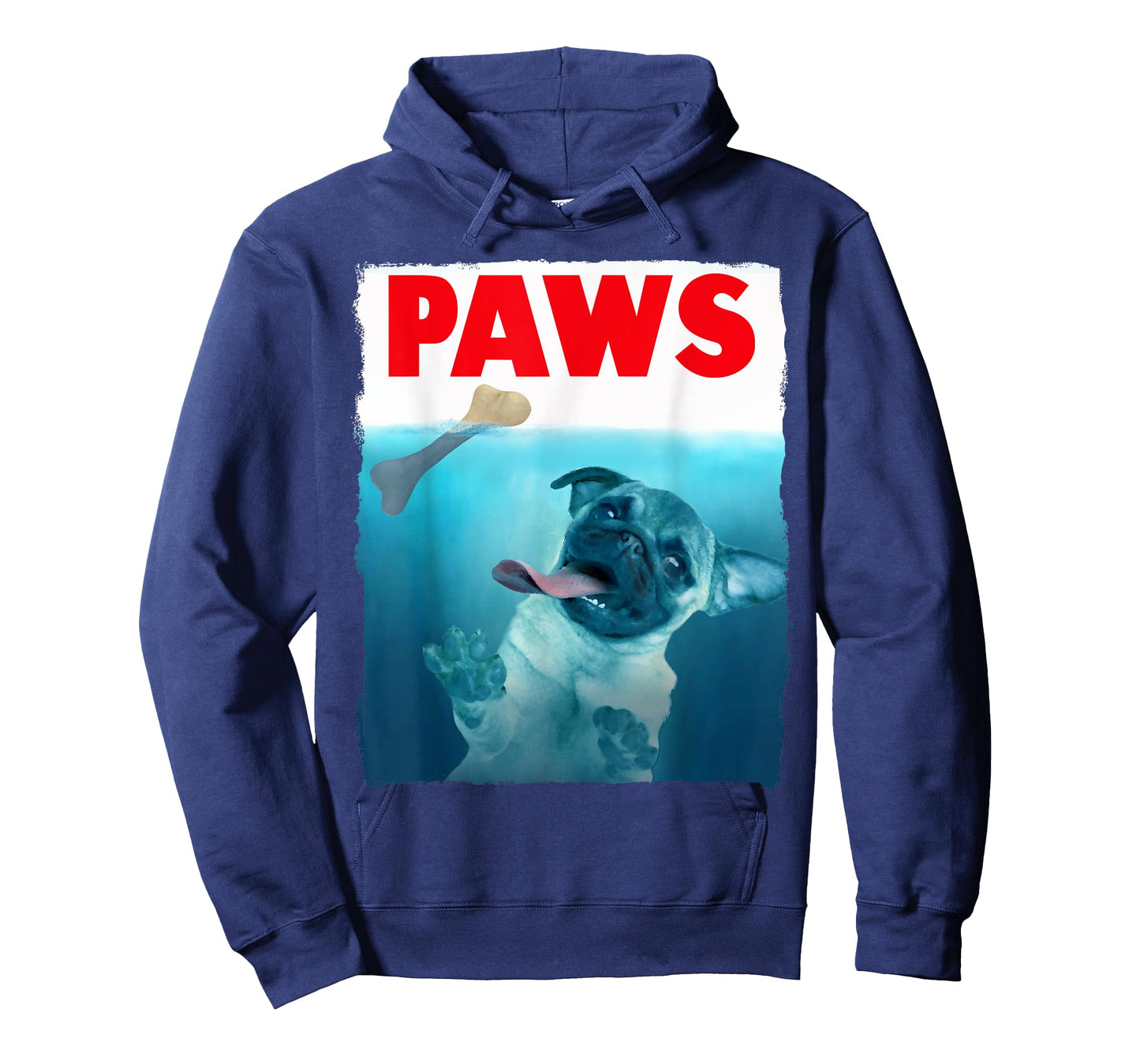 Paws Pug Dog and Bone Top Funny Cat Lover Parody T-Shirt