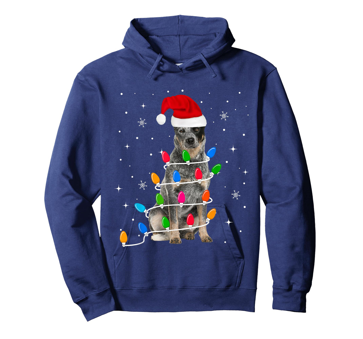 Funny Australian Cattle Dog Christmas Light Gifts Xmas T-Shirt