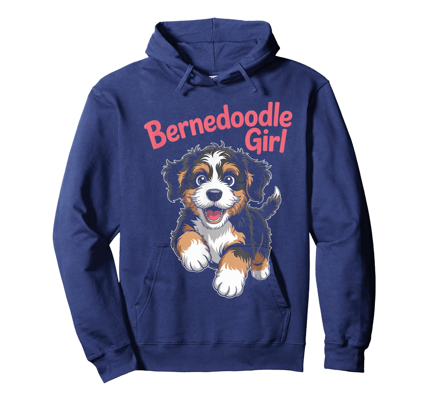 Womens Bernedoodle Girl Cute Cartoon for Dog Owners Pet T-Shirt