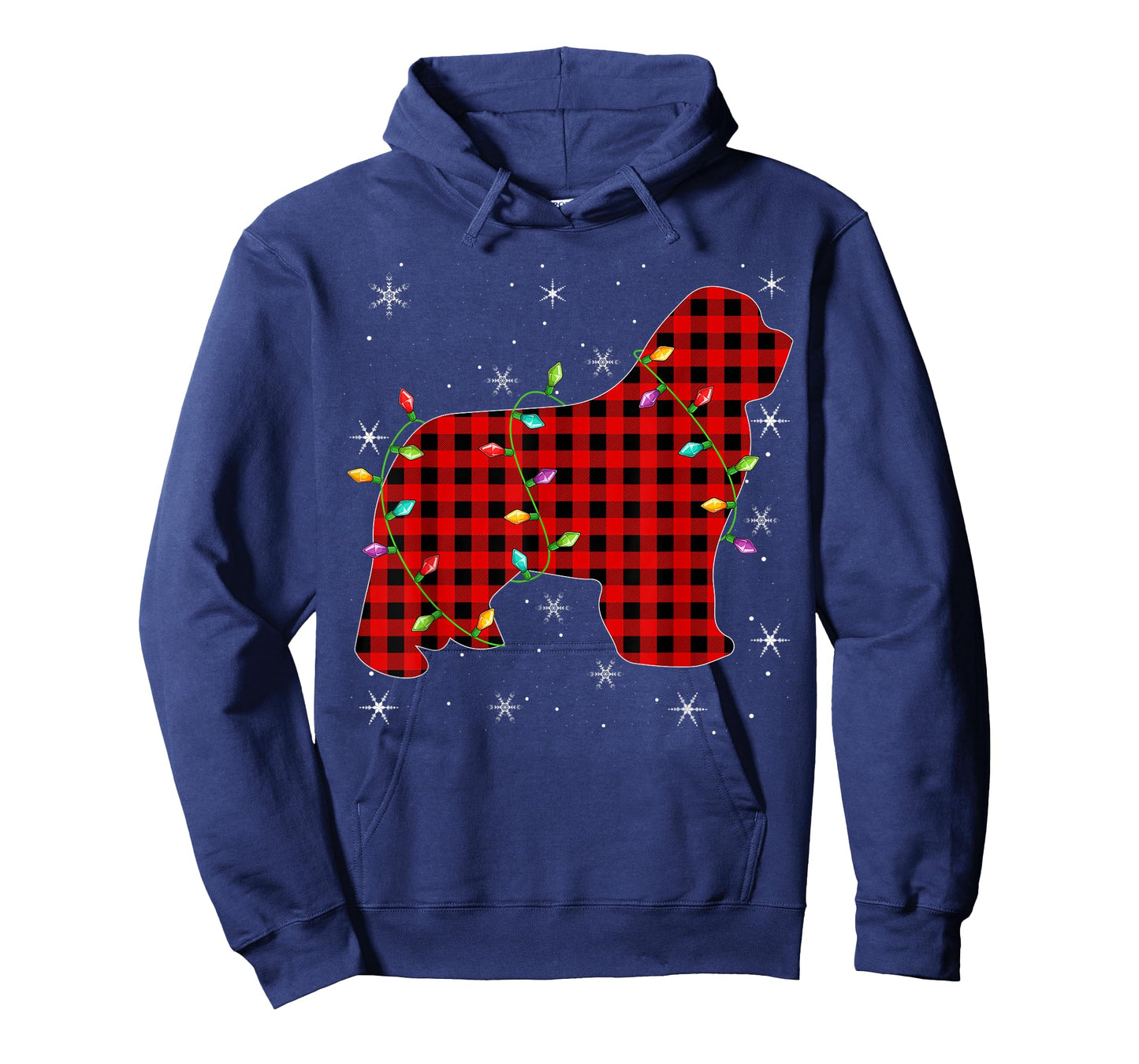 Buffalo Plaid Matching Newfoundland Dog Christmas Pajama Men Women Kids T-Shirt