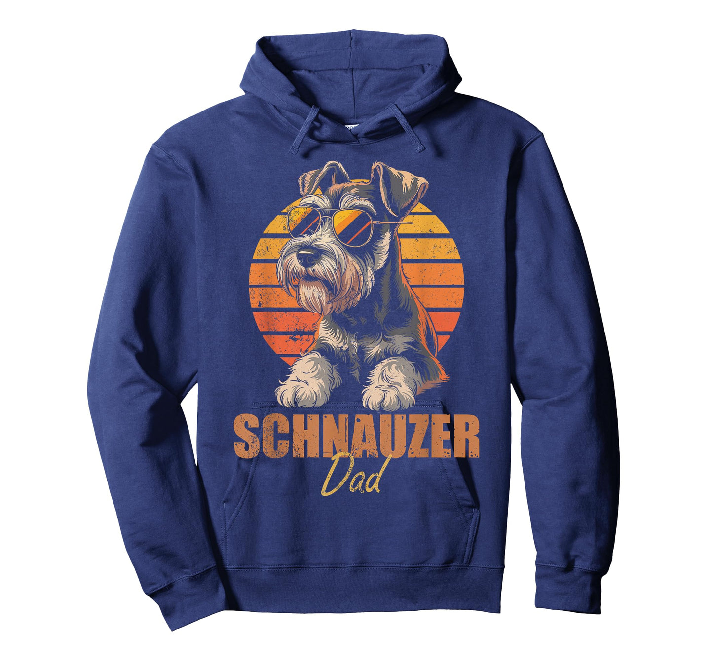 Retro Miniature Schnauzer Dad Funny Vintage Dog Lovers T-Shirt