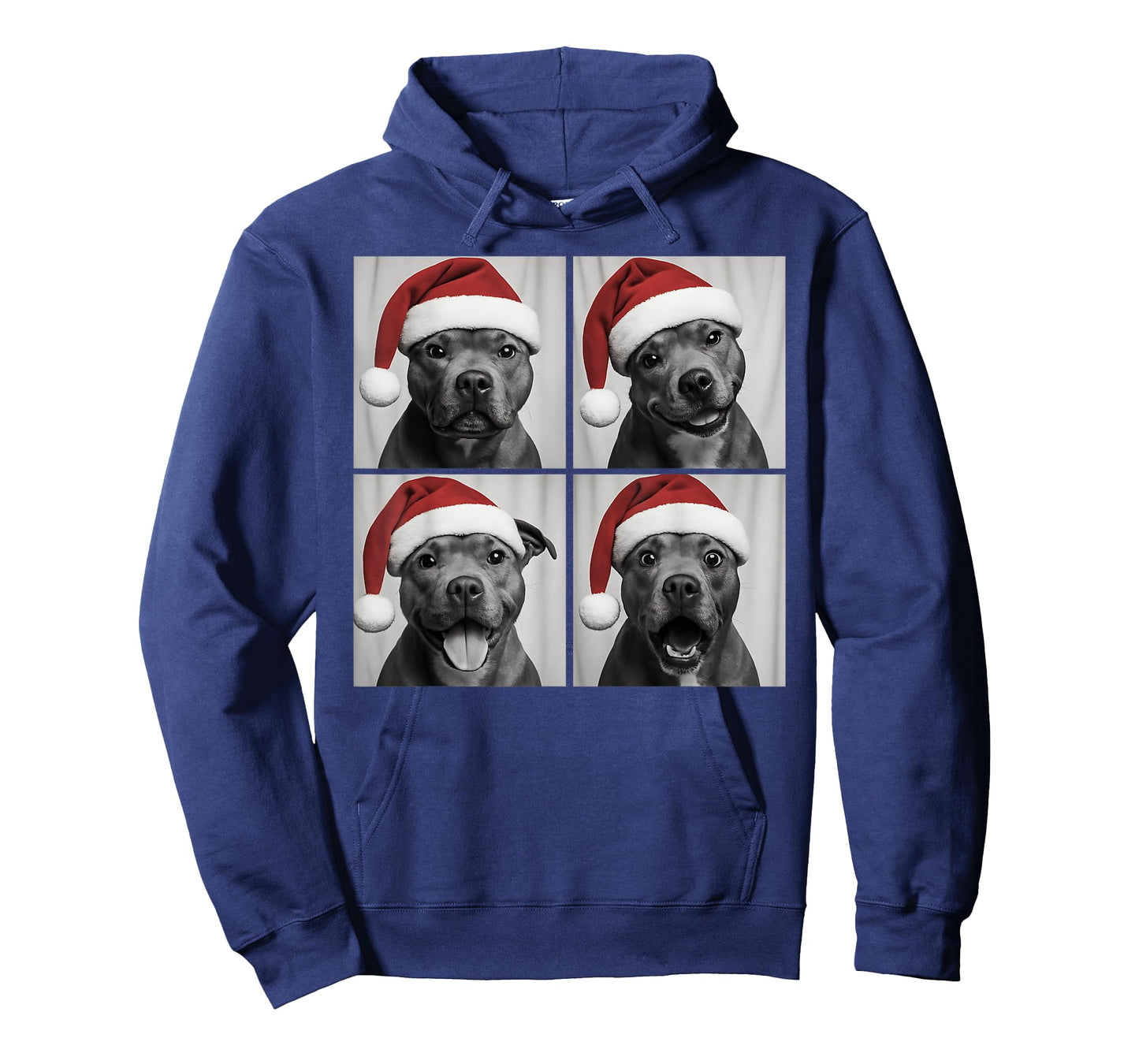 Funny Christmas Staffordshire Bull Terrier Santa Photo Booth T-Shirt