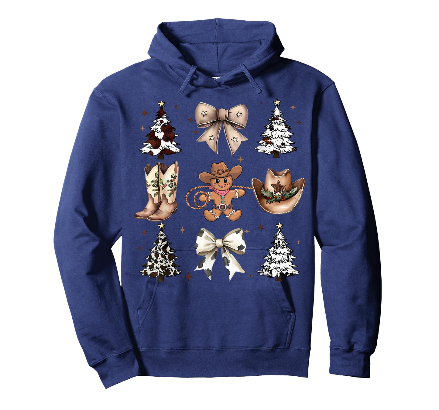 Howdy Christmas Cowboy Cowgirl Gingerbread Coquette Bow Xmas T-Shirt