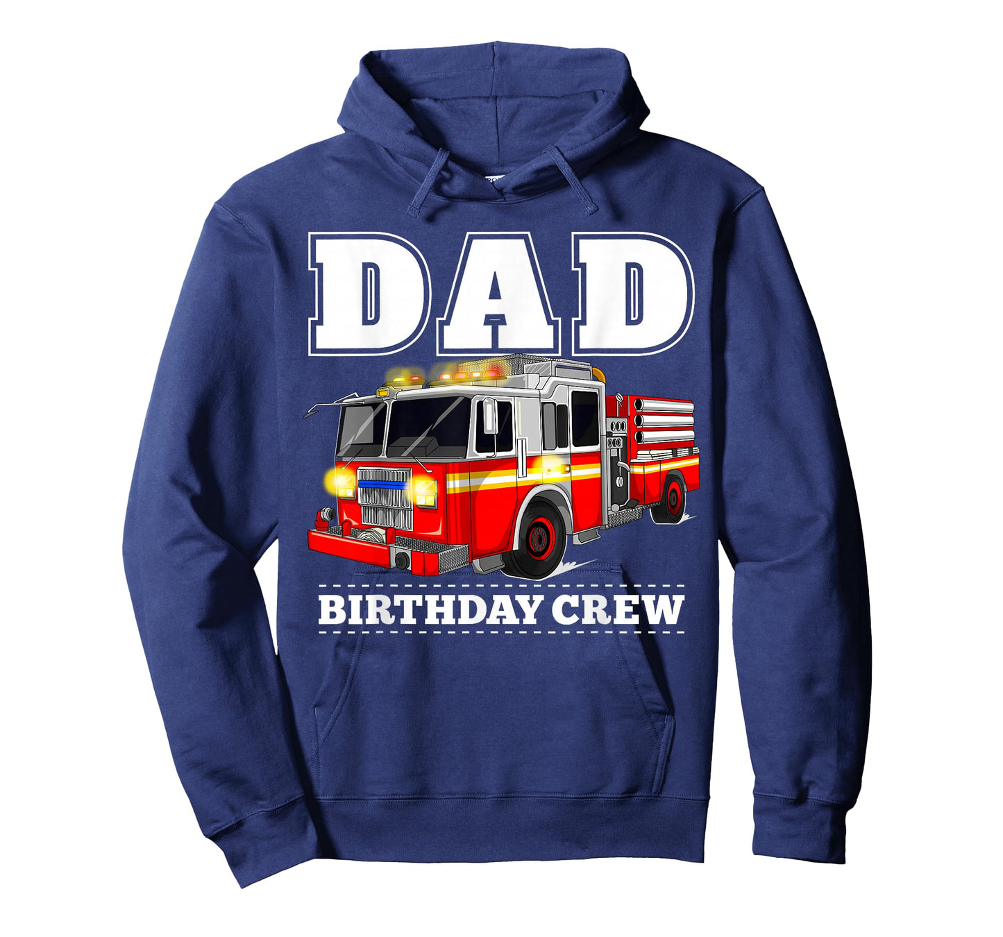 Dad Birthday Crew Fire Truck Firefighter Fireman Party T-Shirt