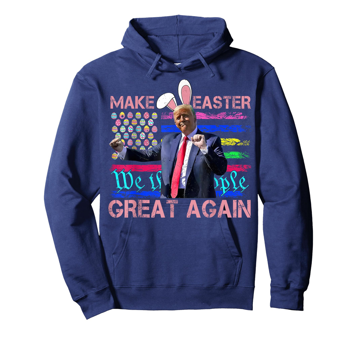 Funny Make Easter Great Again Trump Dancing Easter USA Flag T-Shirt
