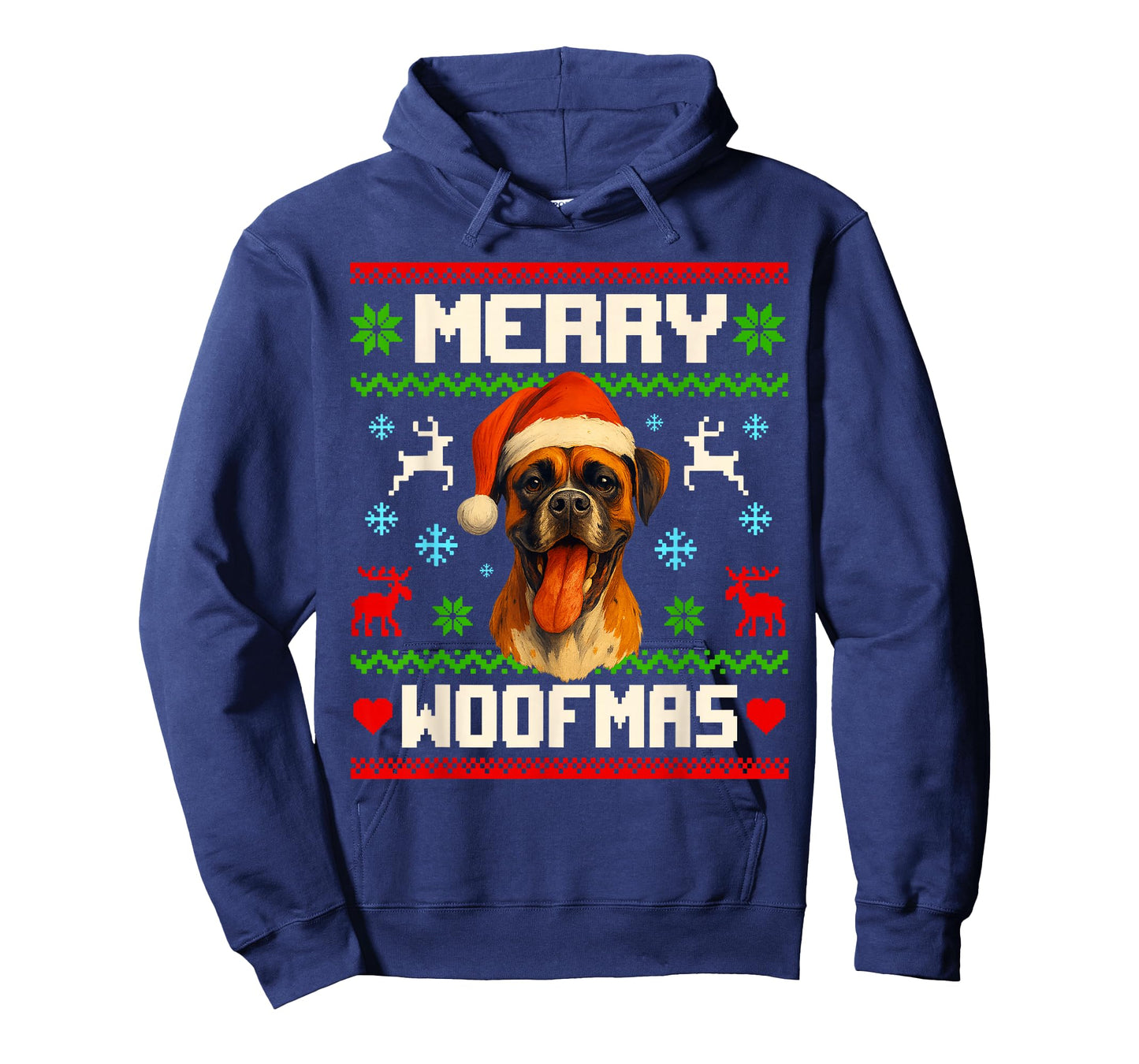 Funny Boxer Dog Christmas Ugly Sweater Pet Dog Lover Xmas T-Shirt