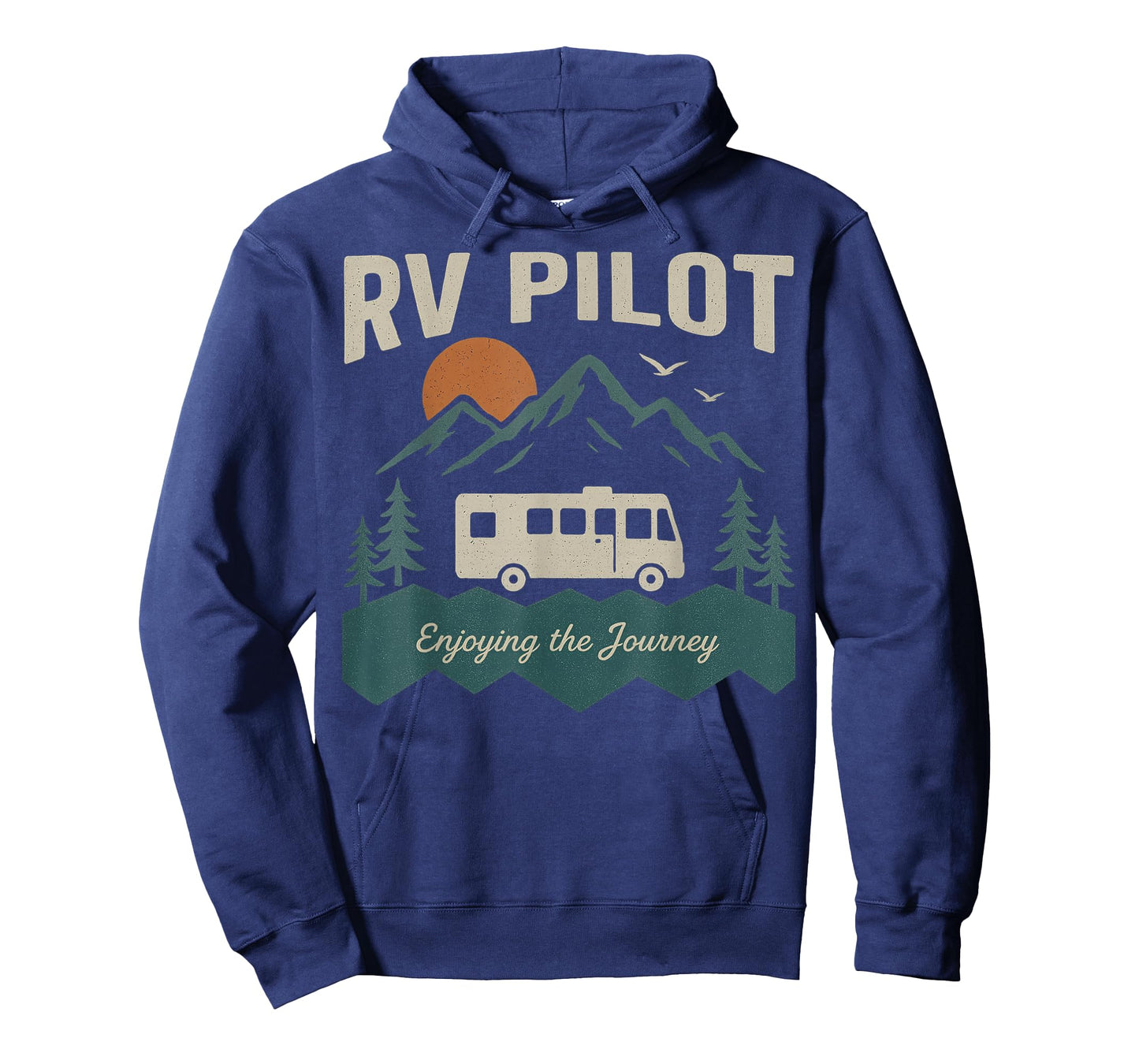 RV Pilot Camping Retro Motorhome Travel Vacation Camper Crew T-Shirt