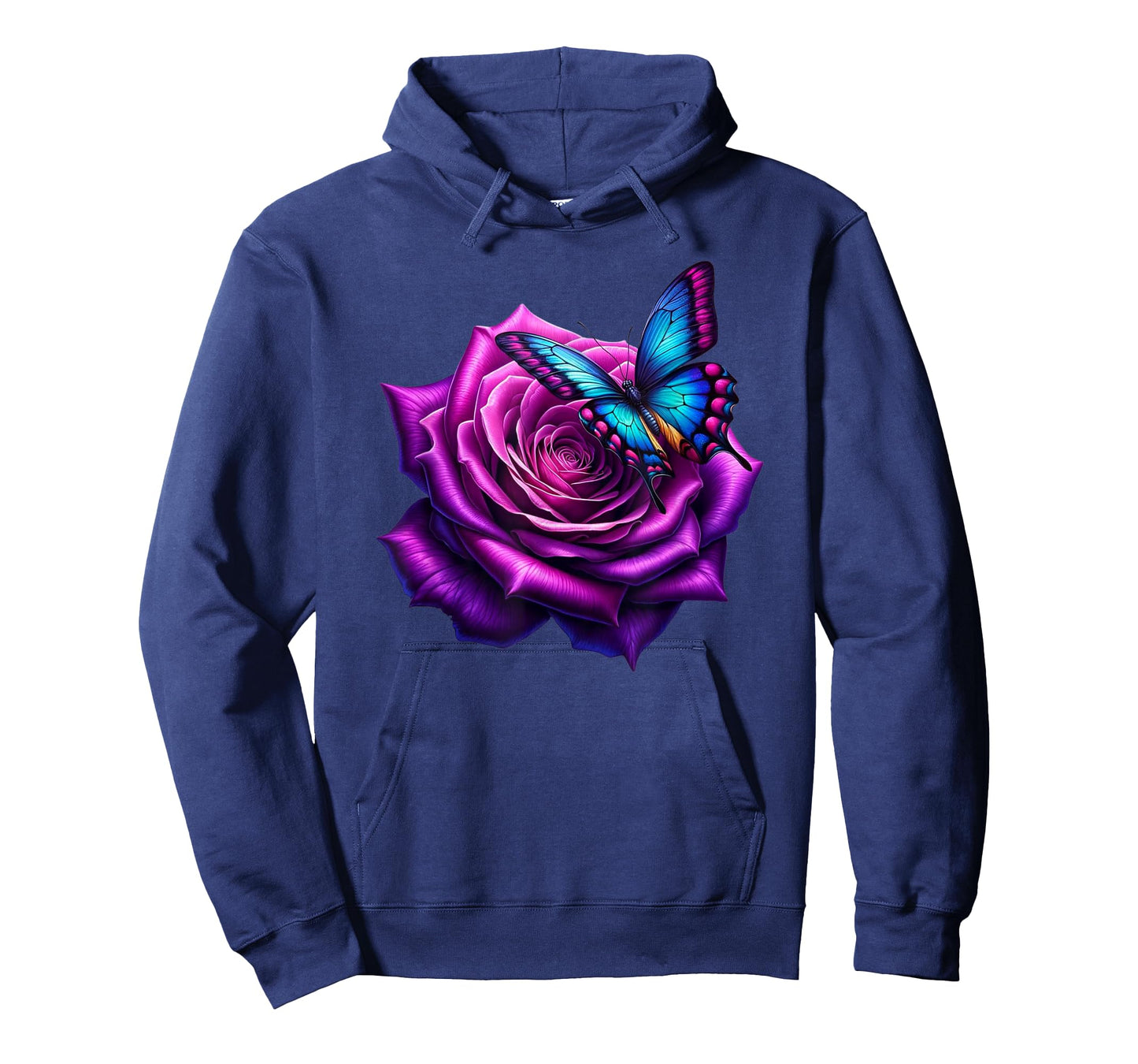 Butterfly On A Purple Colored Rose Flower Butterfly Lover T-Shirt