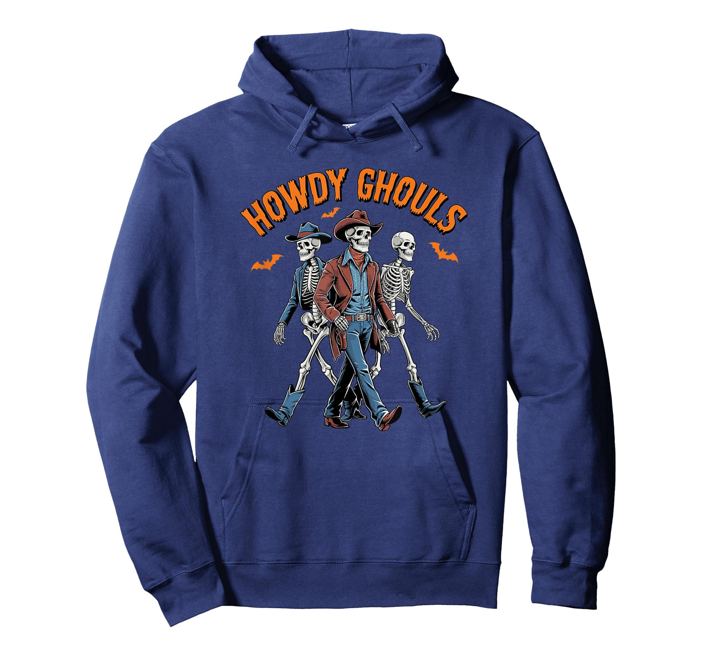 Retro Howdy Ghouls Skeleton Cowboy Western Rodeo Halloween T-Shirt